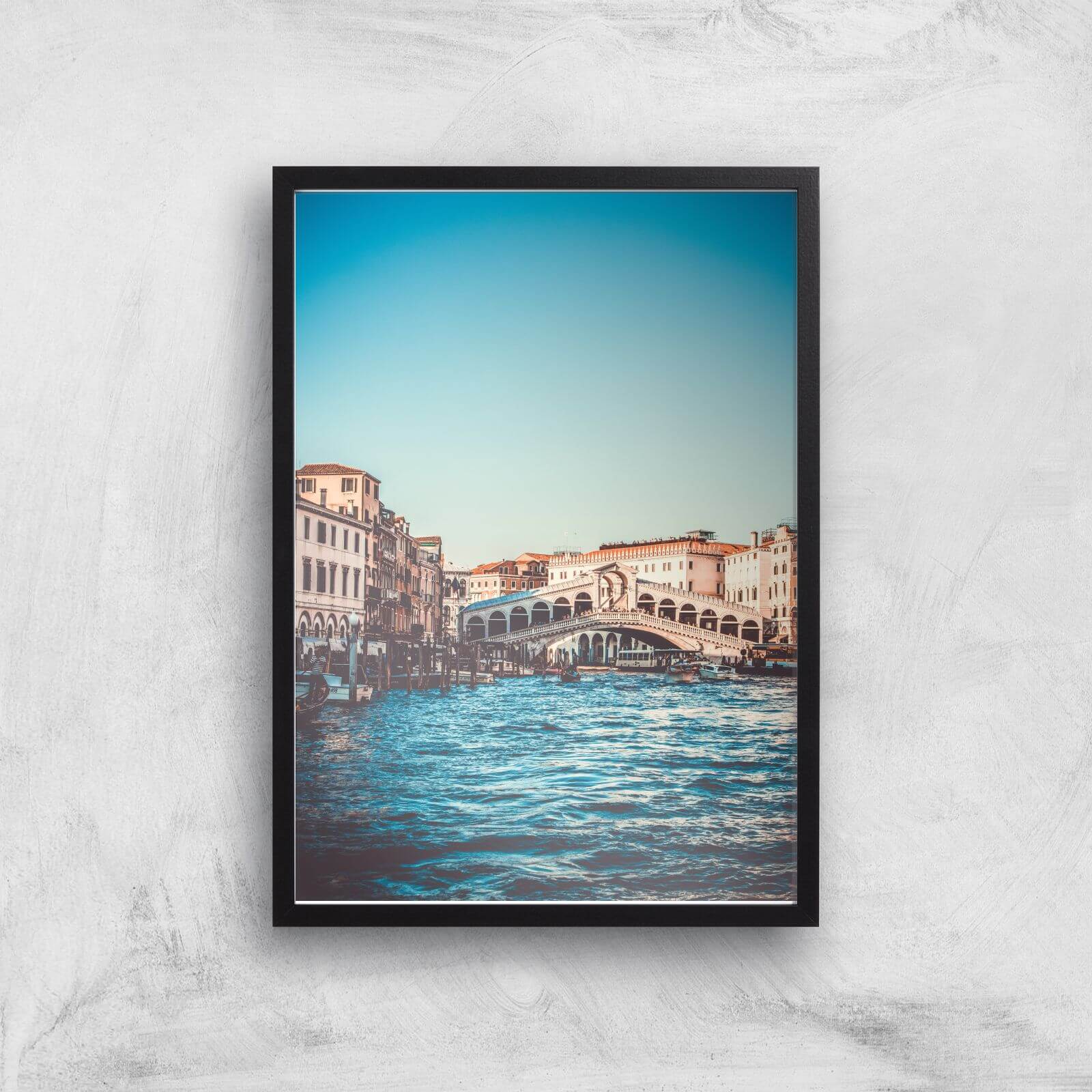 Rialto Bridge Giclee Art Print - A3 - Black Frame