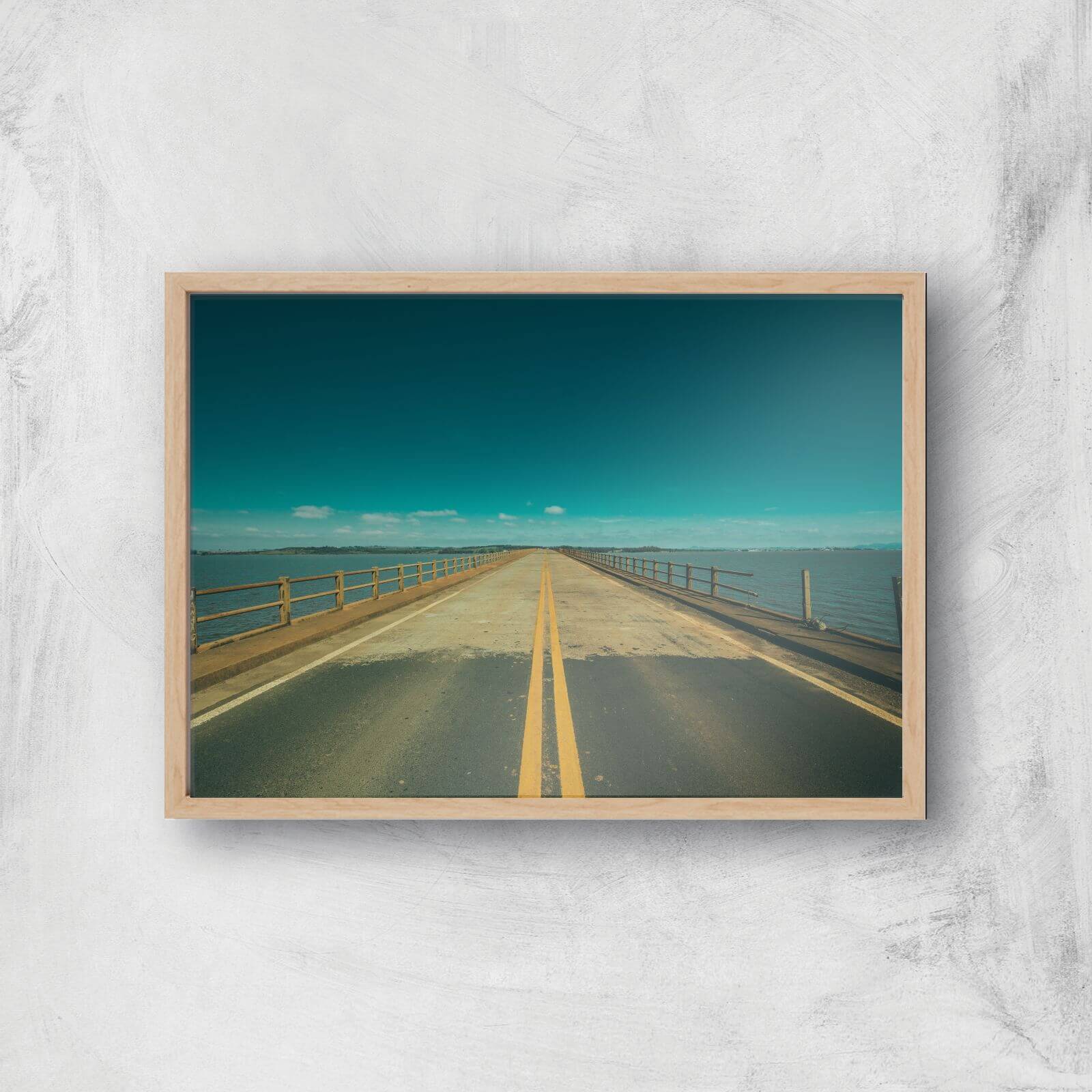 Ocean Bridge Giclee Art Print - A3 - Wooden Frame