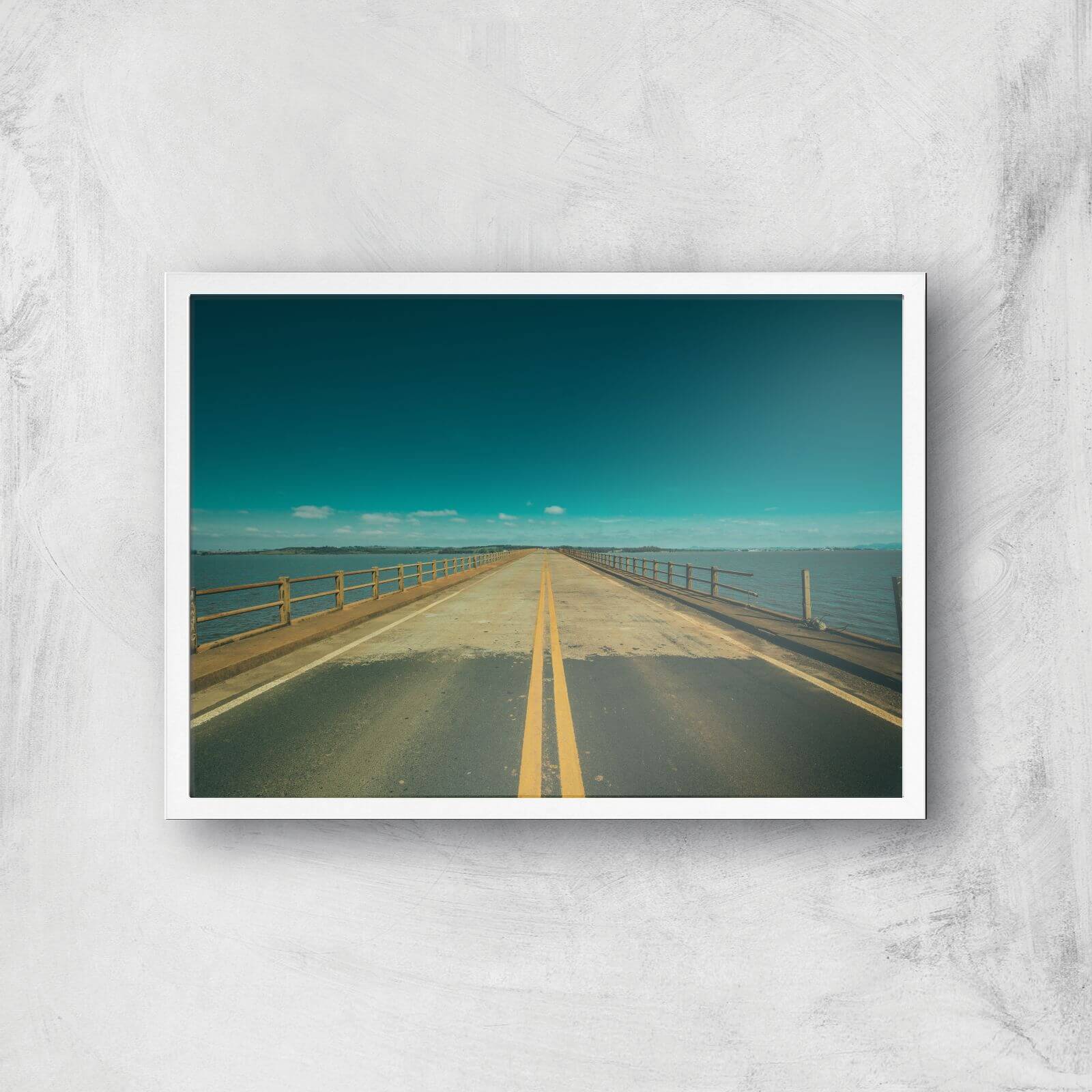 Ocean Bridge Giclee Art Print - A2 - White Frame