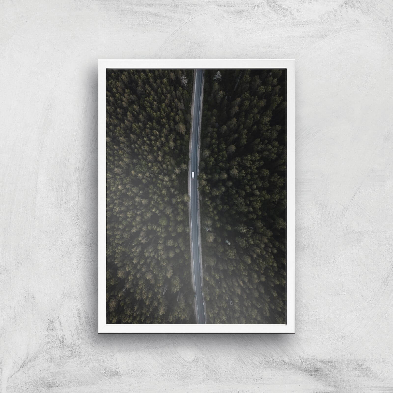 Forest Short Cut Giclee Art Print - A3 - White Frame