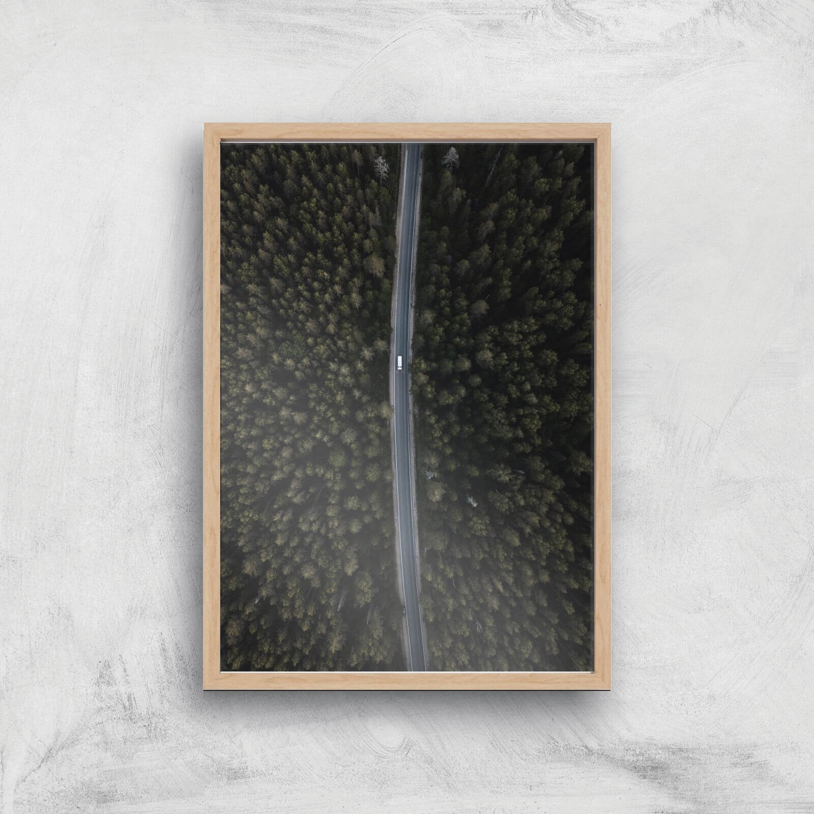 Forest Short Cut Giclee Art Print - A2 - Wooden Frame