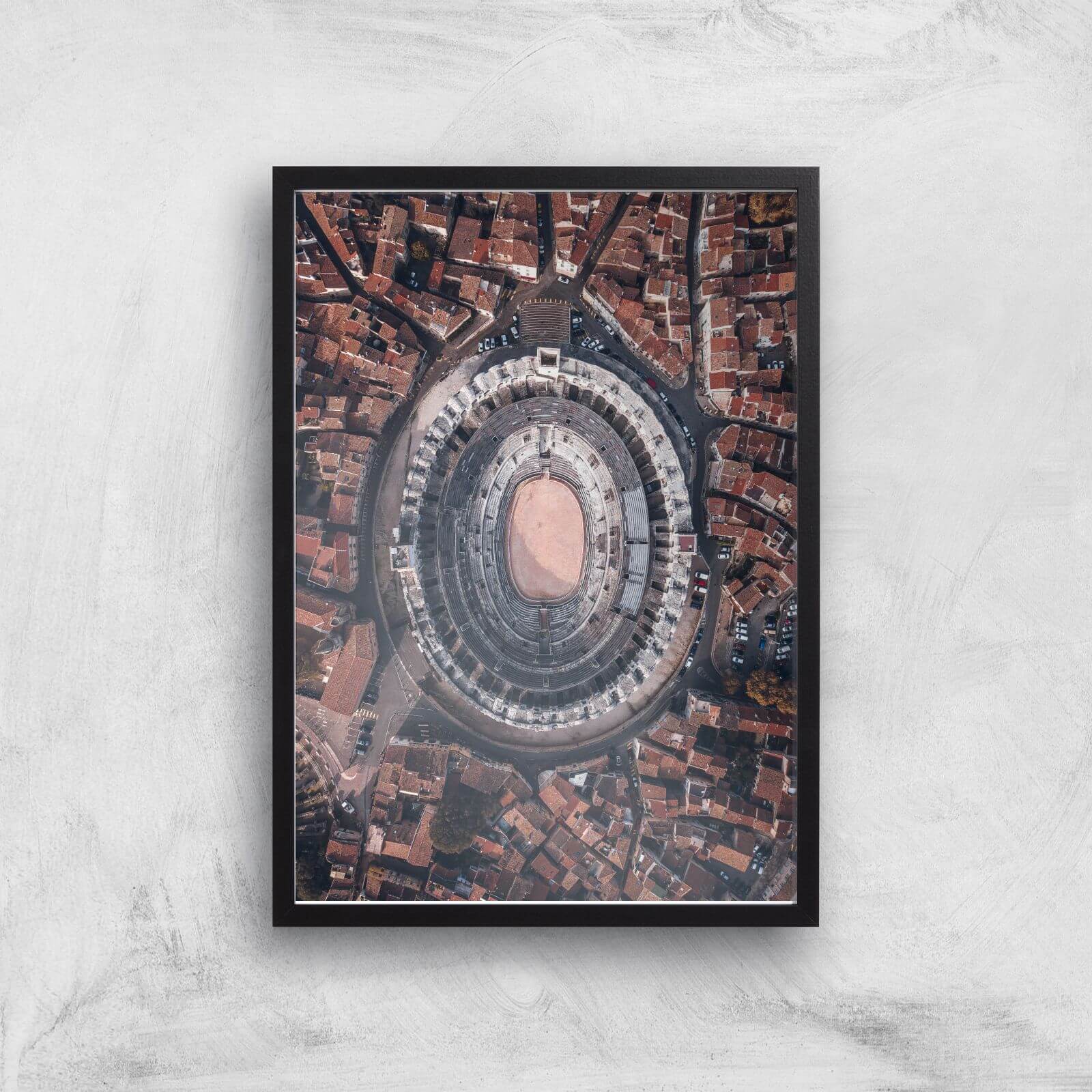 Roman Colosseum Giclee Art Print - A3 - Black Frame