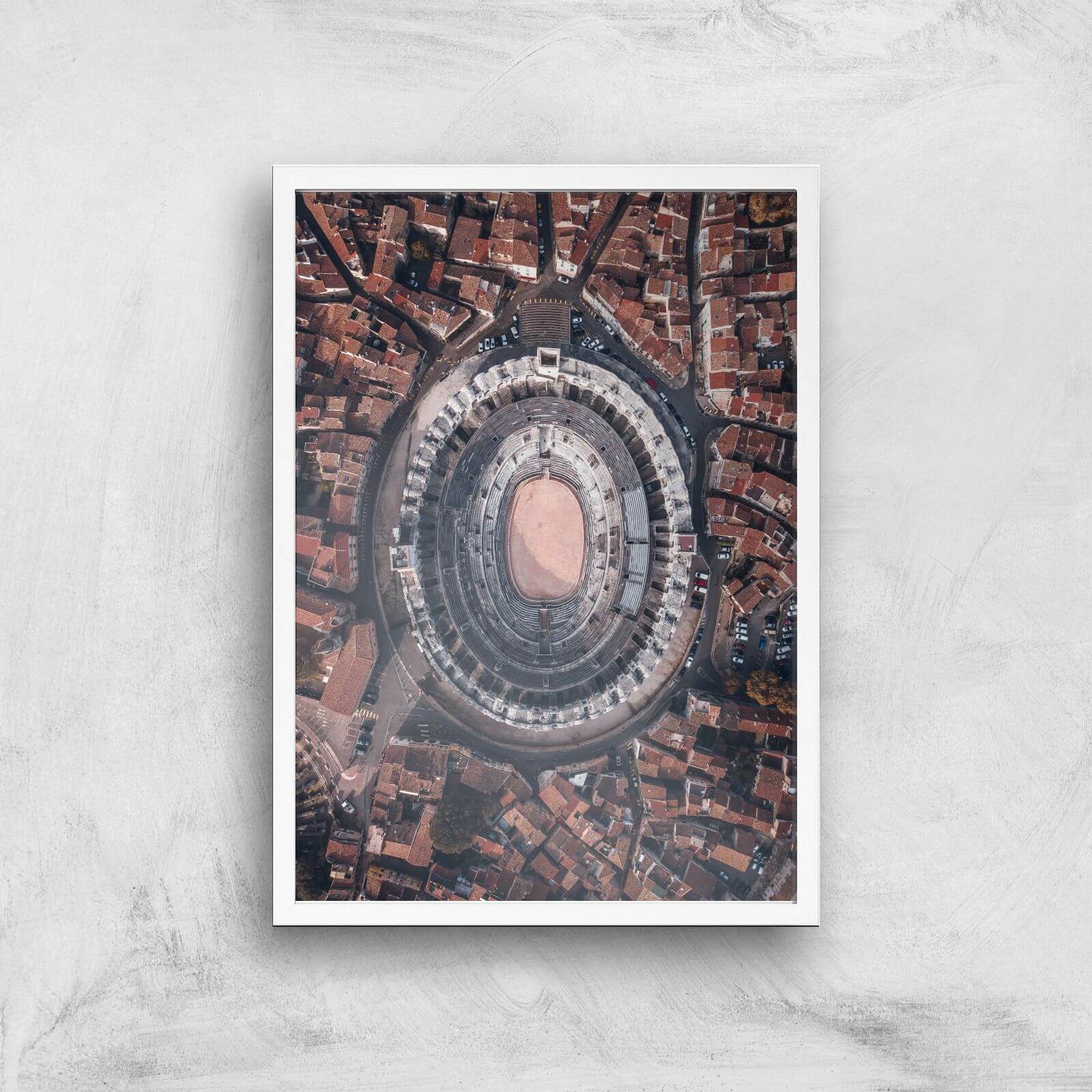 Roman Colosseum Giclee Art Print - A2 - White Frame