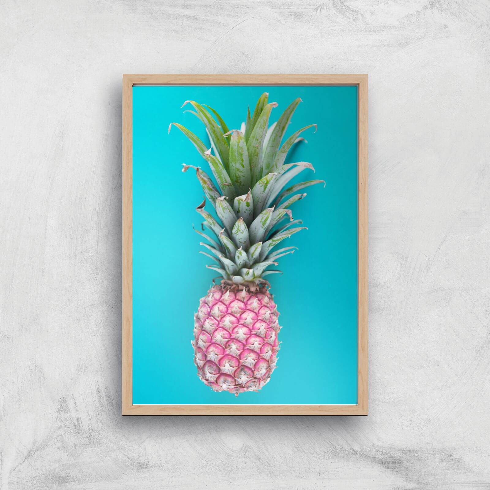 Pineapple Giclee Art Print - A3 - Wooden Frame