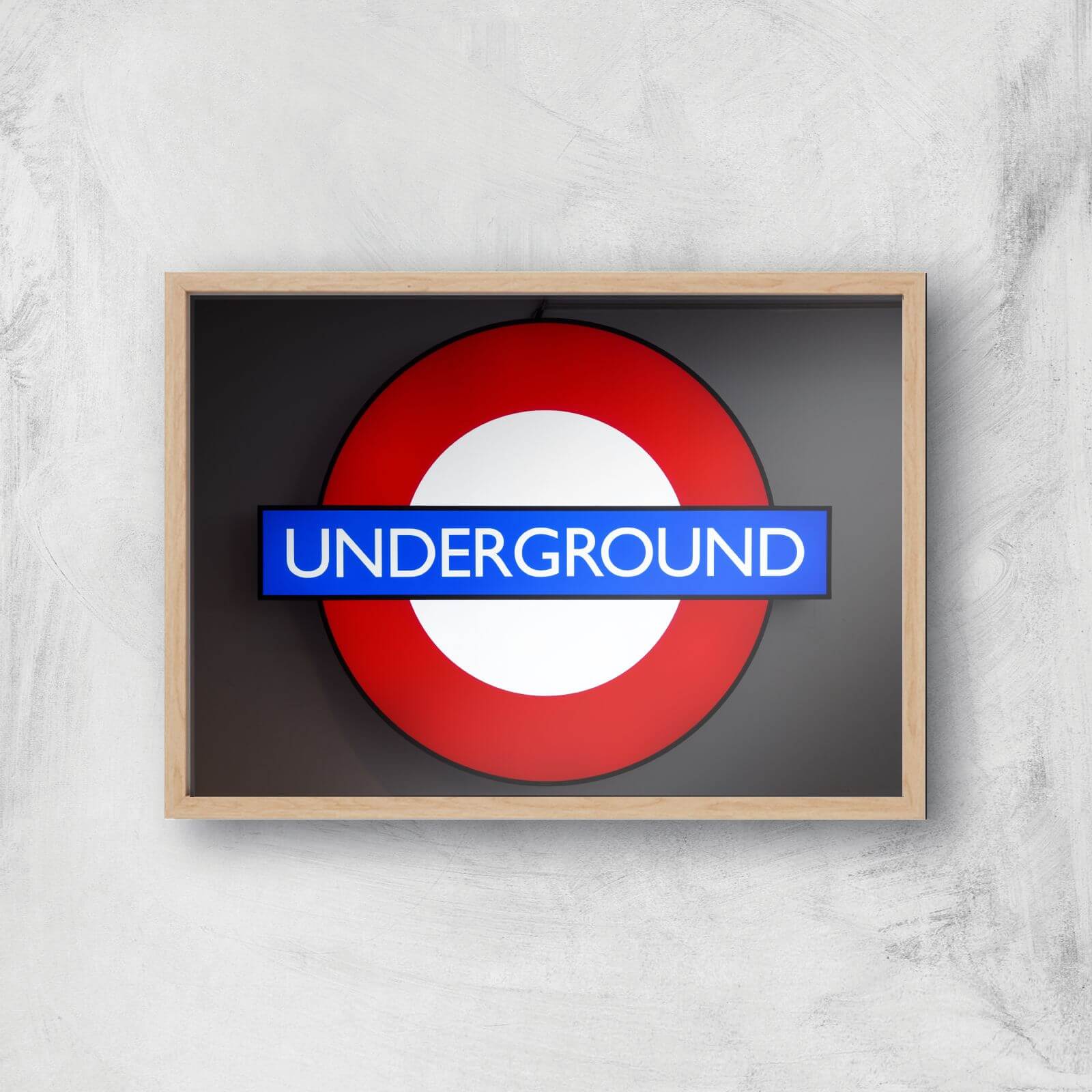 Underground Giclee Art Print - A3 - Wooden Frame