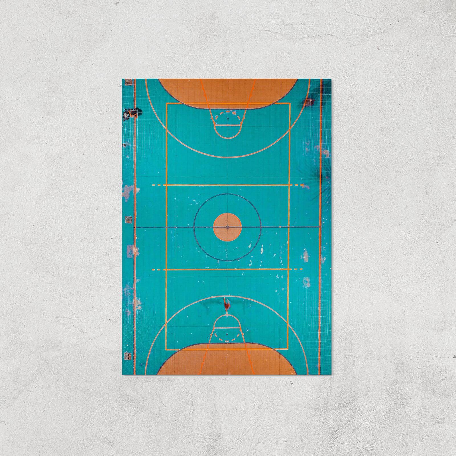 Basket Ball Court Giclee Art Print - A4 - Print Only