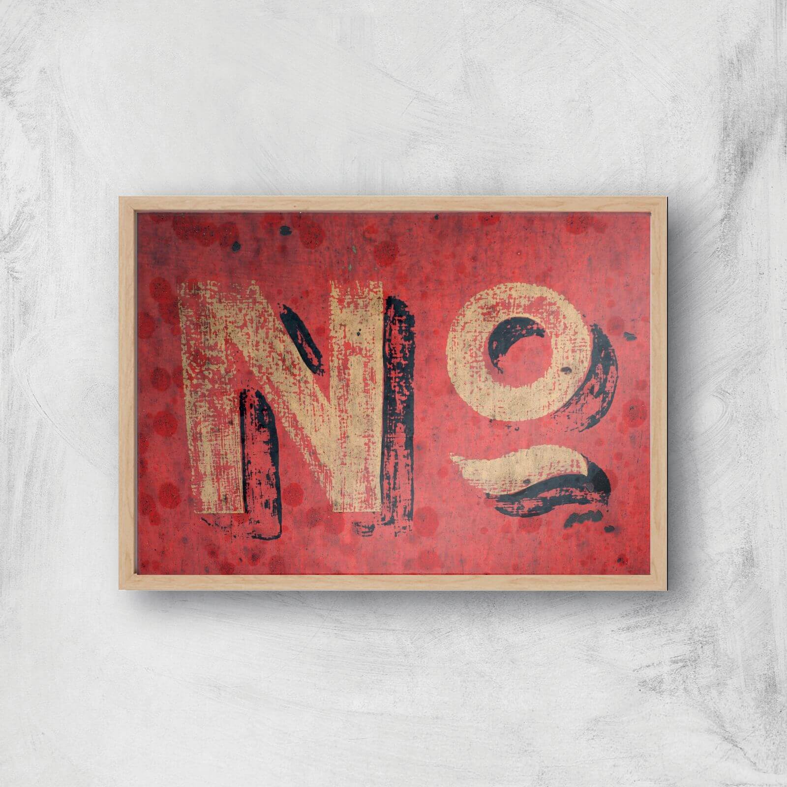 Vintage Typography Giclee Art Print - A3 - Wooden Frame