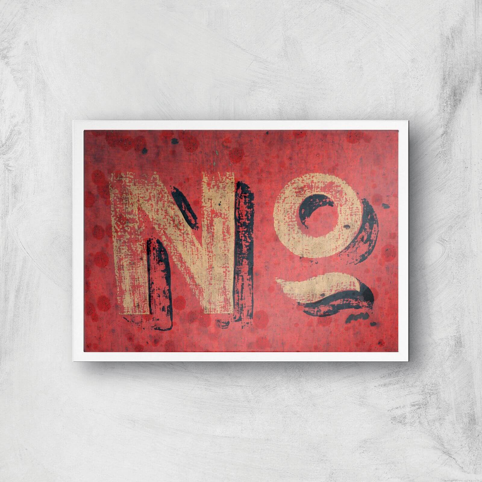 Vintage Typography Giclee Art Print - A2 - White Frame