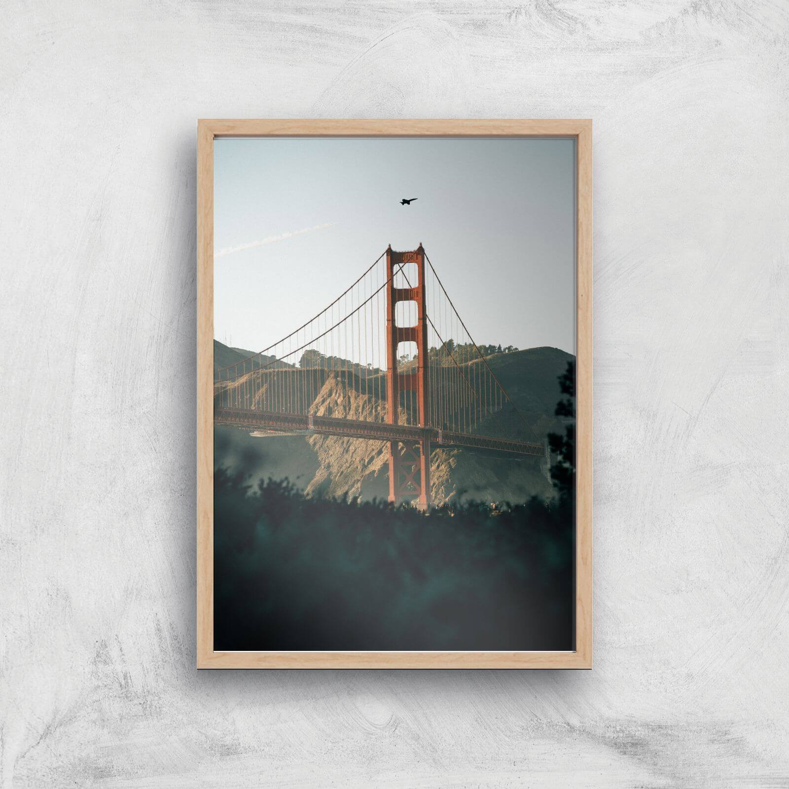 Golden Gate Bridge Giclee Art Print - A3 - Wooden Frame