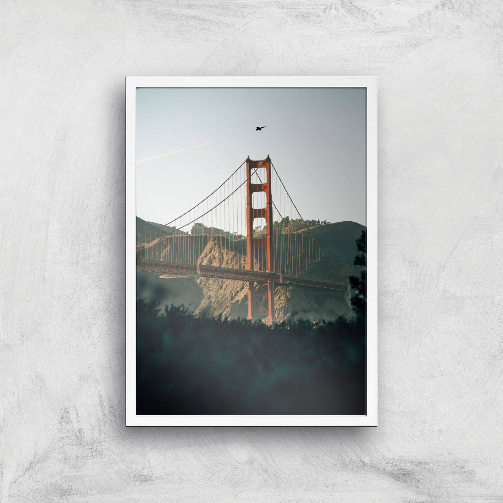 Golden Gate Bridge Giclee Art Print - A2 - White Frame