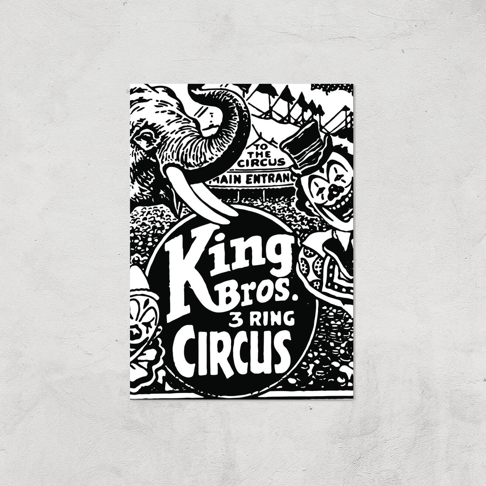King Bros 3 Ring Circus Giclee Art Print - A3 - Print Only