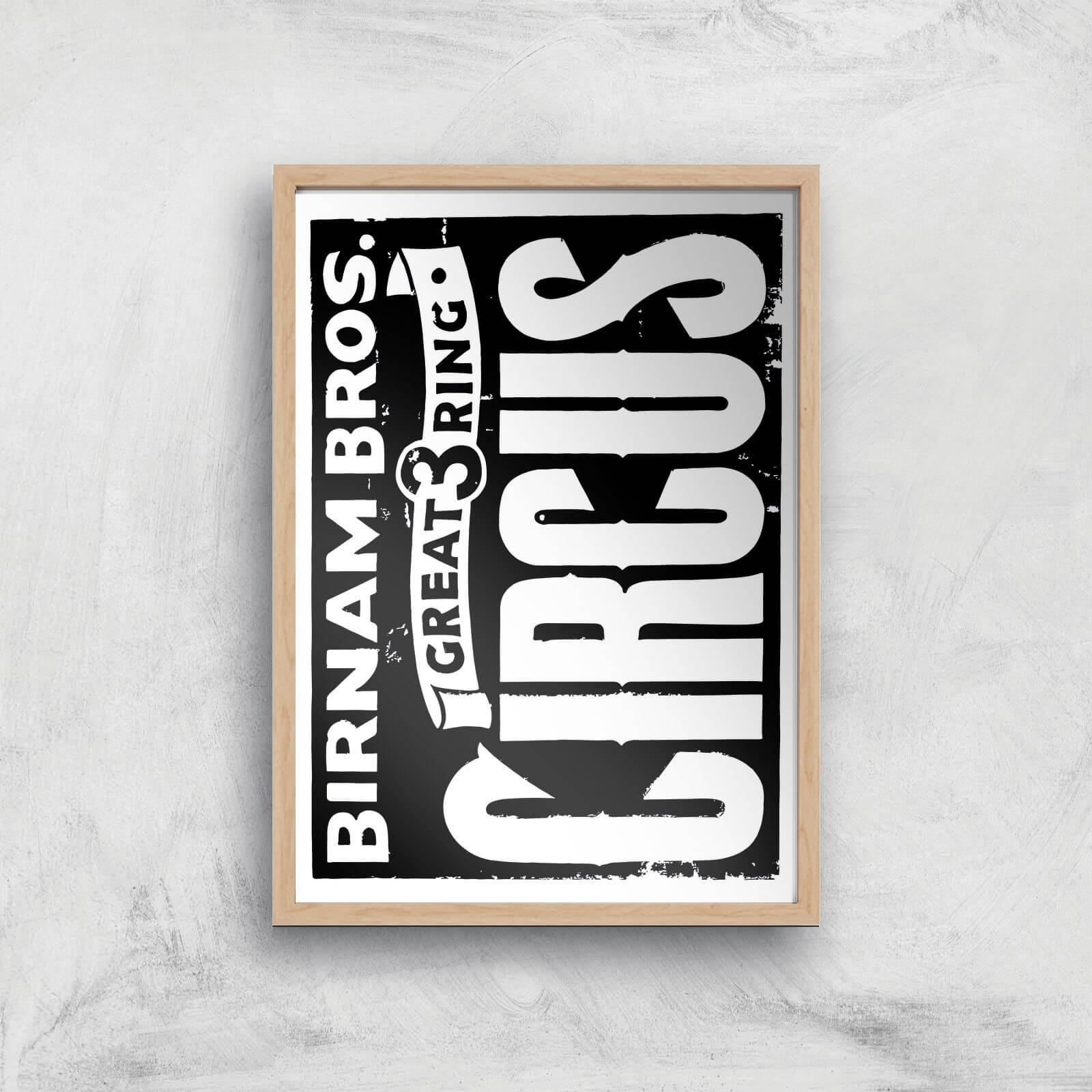 Birnam Bros Circus Giclee Art Print - A3 - Wooden Frame