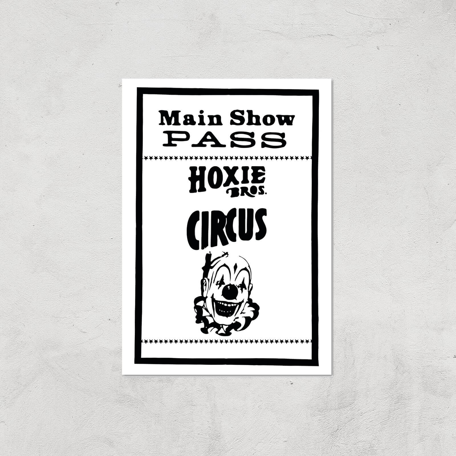 Main Show Pass Hoxie Circus Giclee Art Print - A4 - Print Only