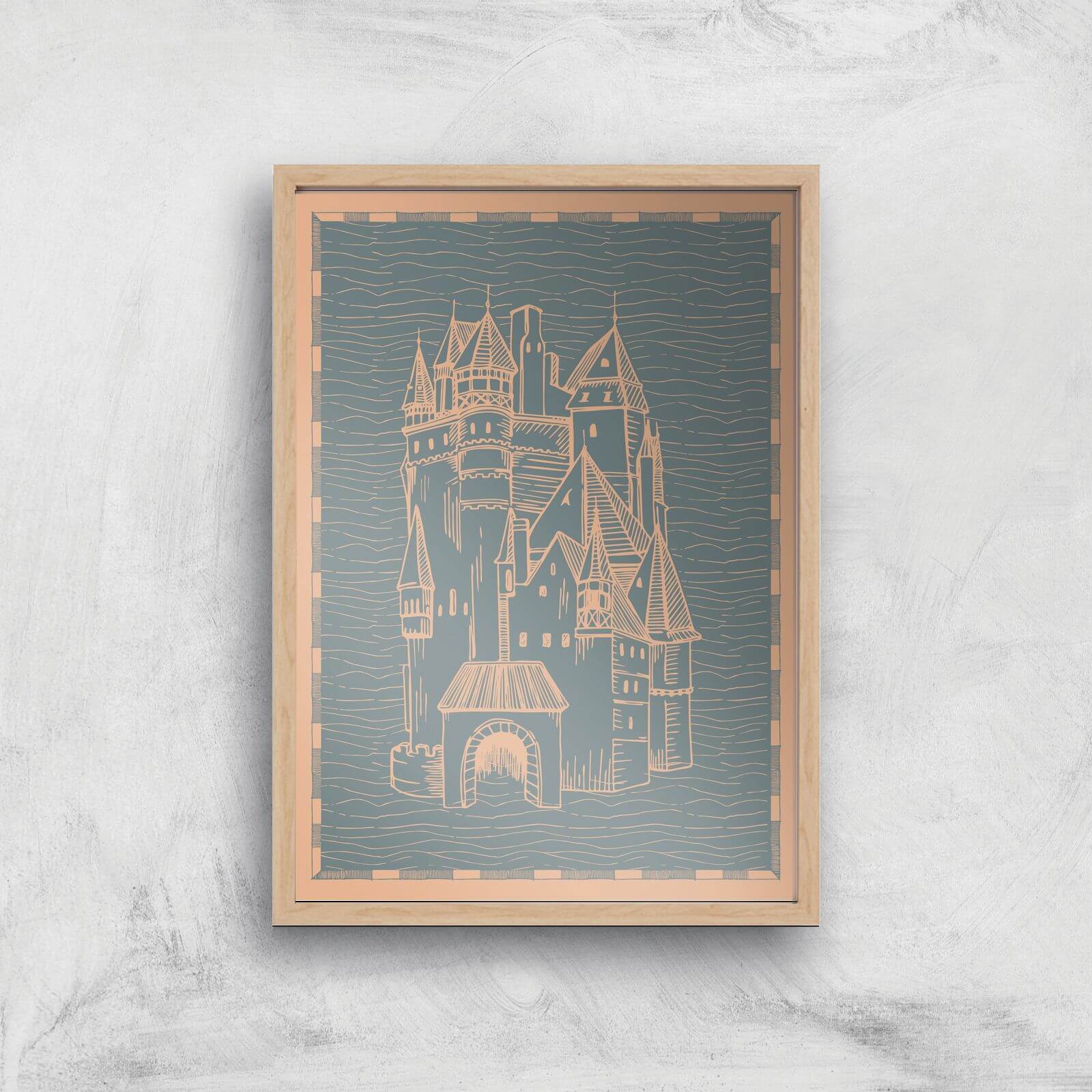 Castle Giclee Art Print - A3 - Wooden Frame