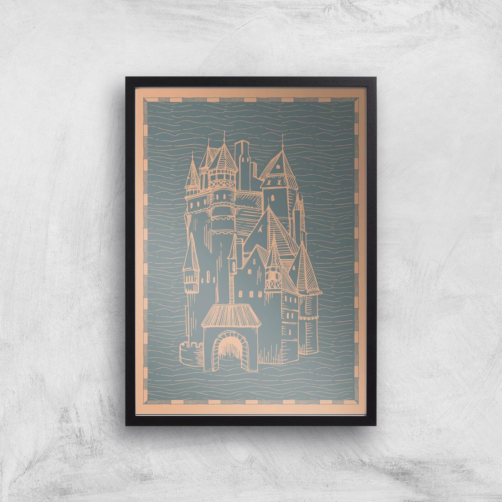 Castle Giclee Art Print - A3 - Black Frame