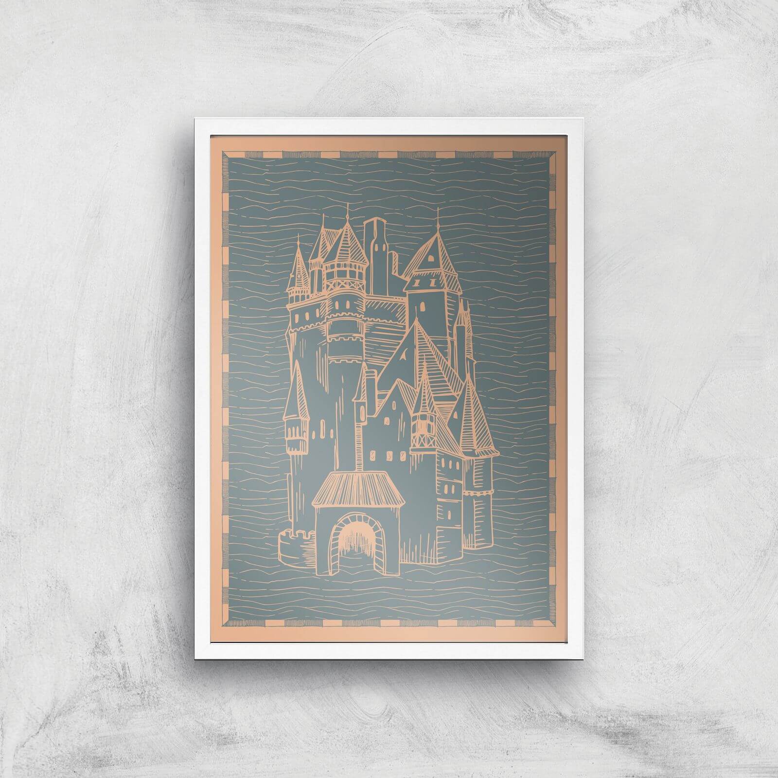 Castle Giclee Art Print - A2 - White Frame