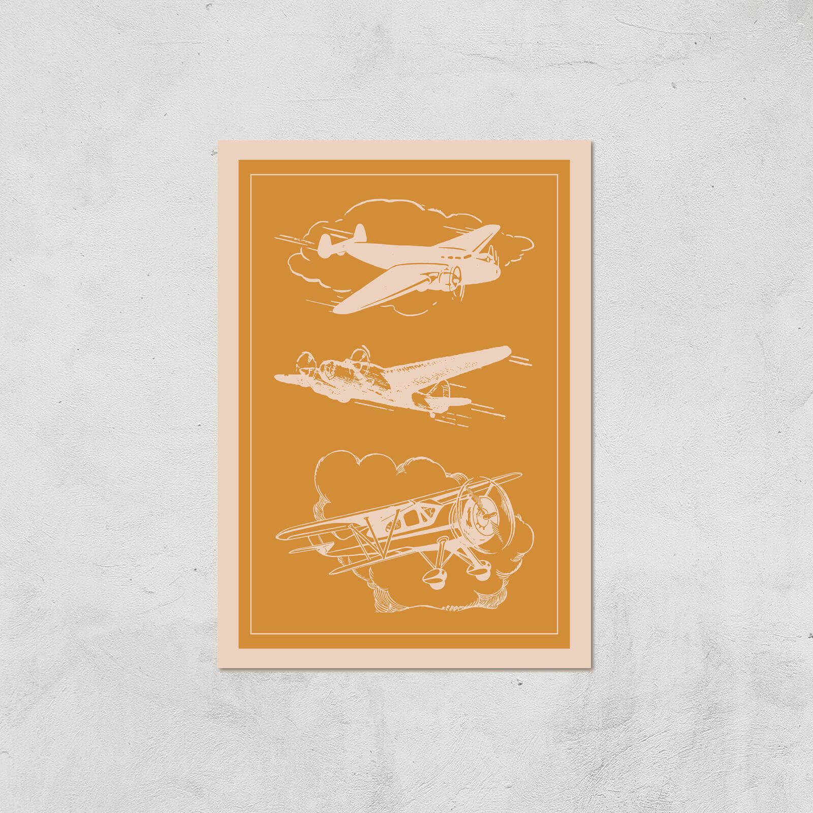 Aeroplane Diagram Giclee Art Print - A3 - Print Only
