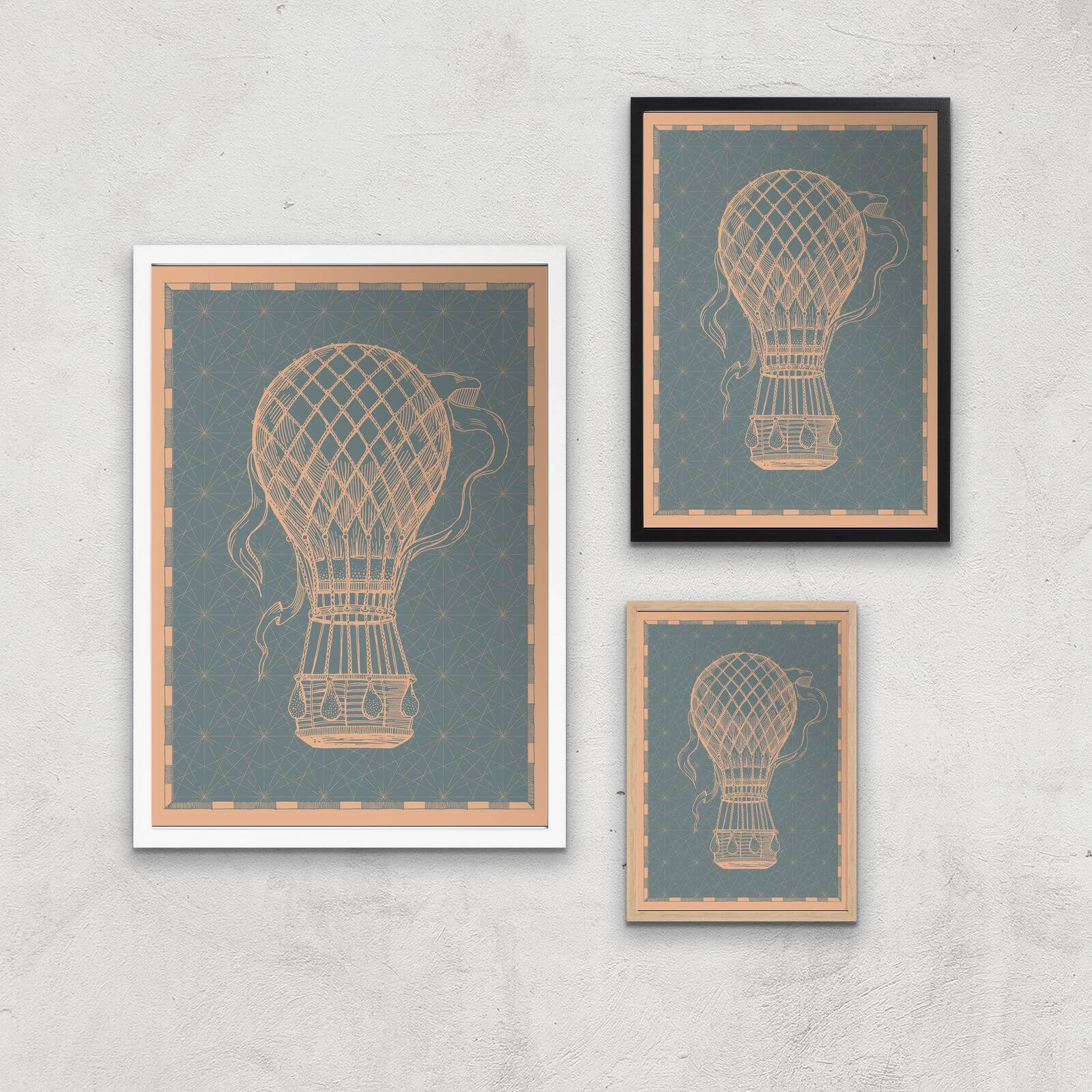 Hot Air Balloon Giclee Art Print - A4 - Print Only