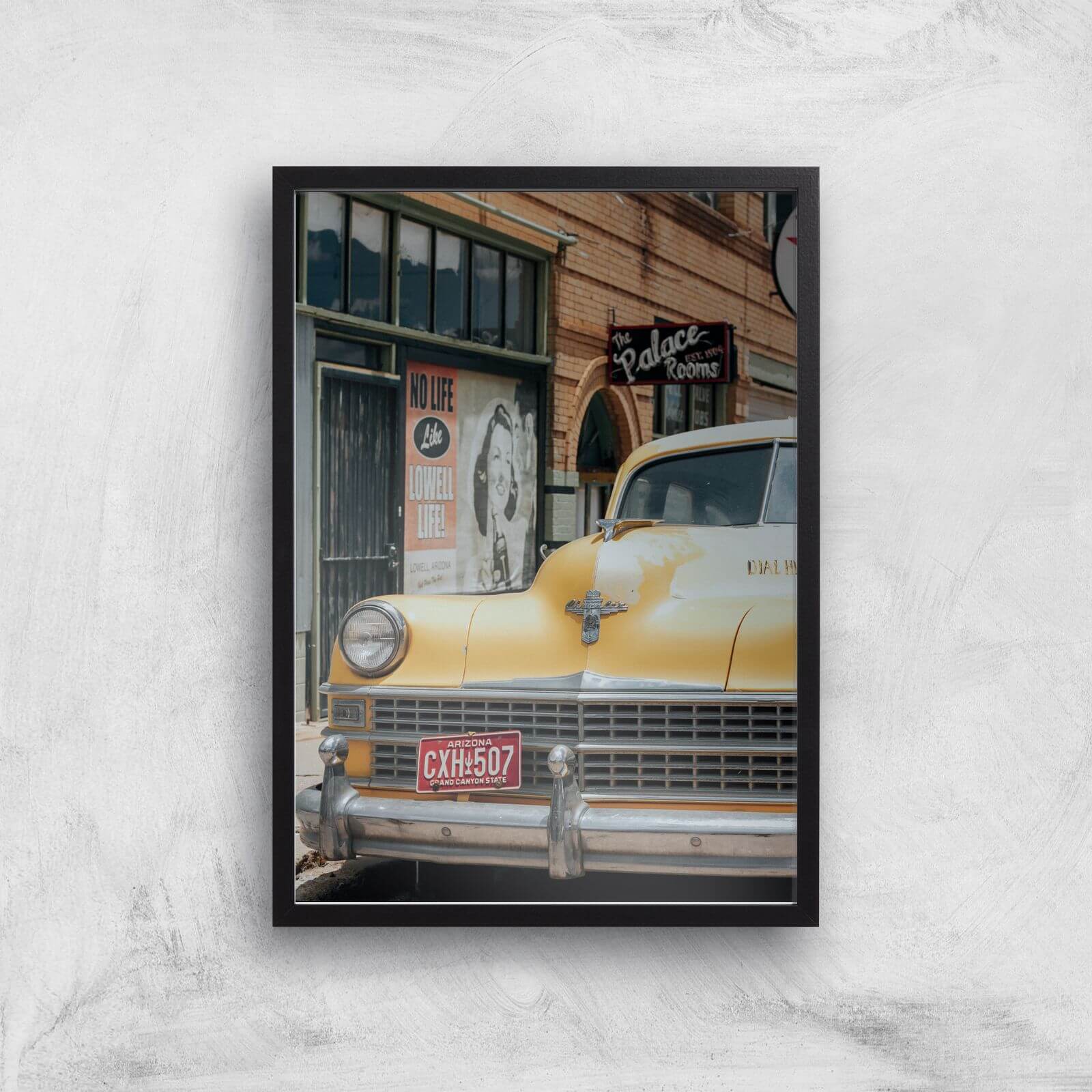 New York Cab Giclee Art Print - A2 - Black Frame