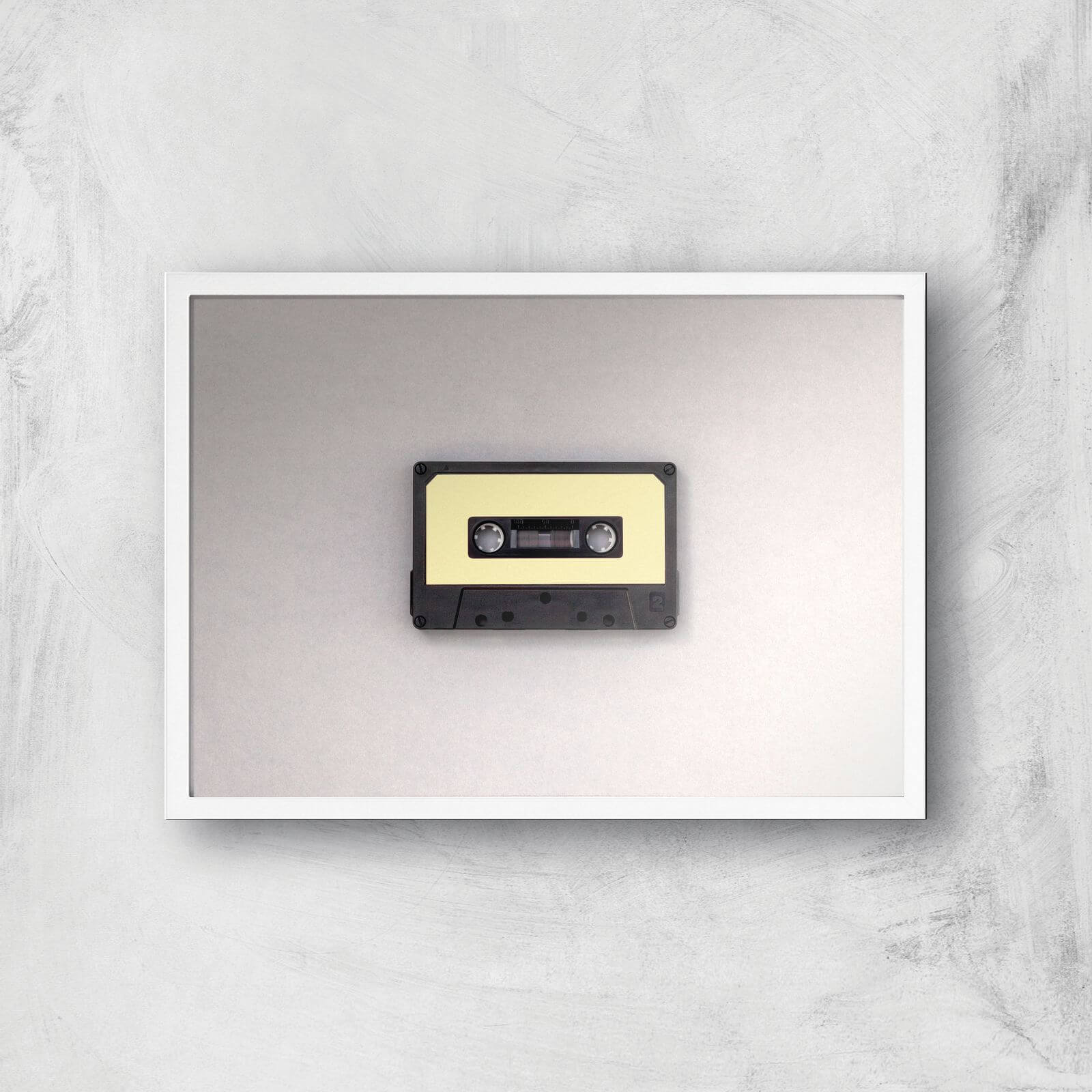 Cassette Tape Giclee Art Print - A3 - White Frame