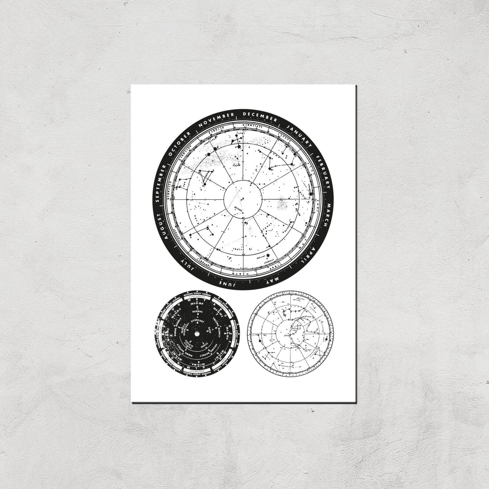 Calendar And Weather Dials Giclee Art Print - A2 - Print Only