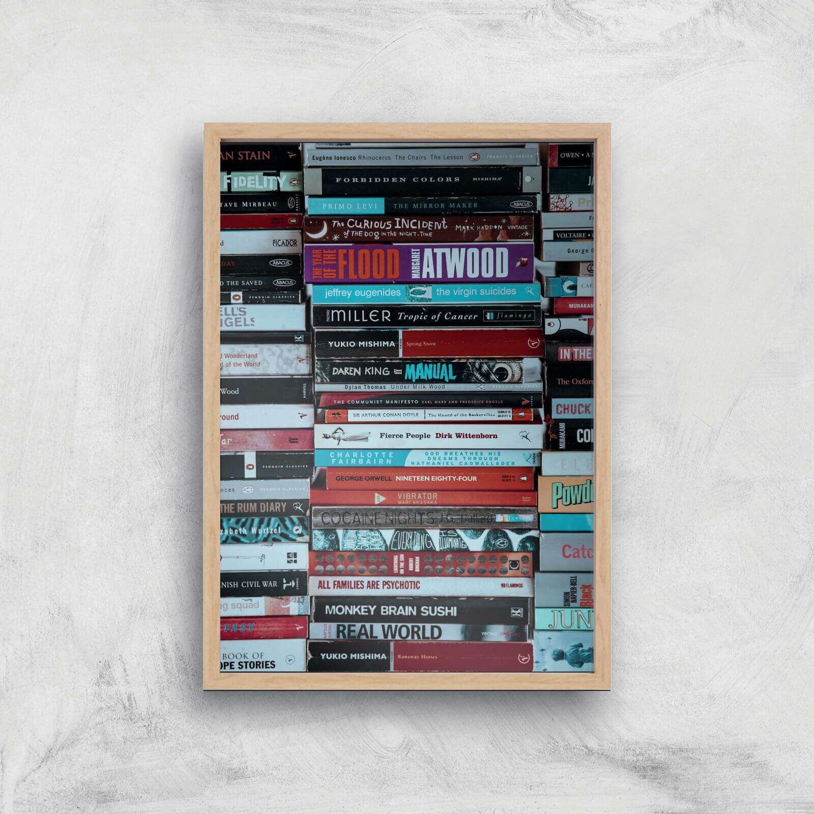 Casette Tapes Giclee Art Print - A3 - Wooden Frame