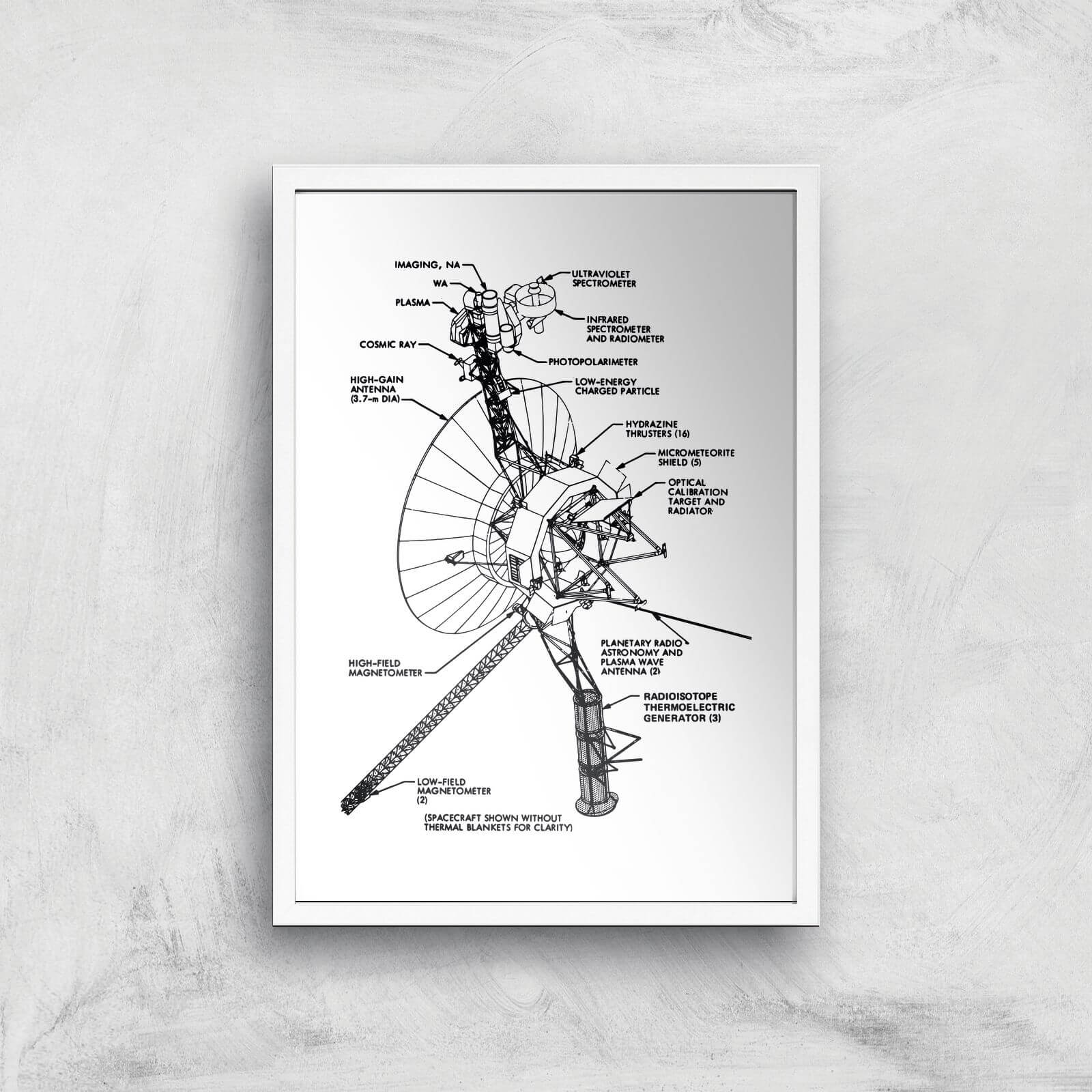 Satellite Giclee Art Print - A2 - White Frame
