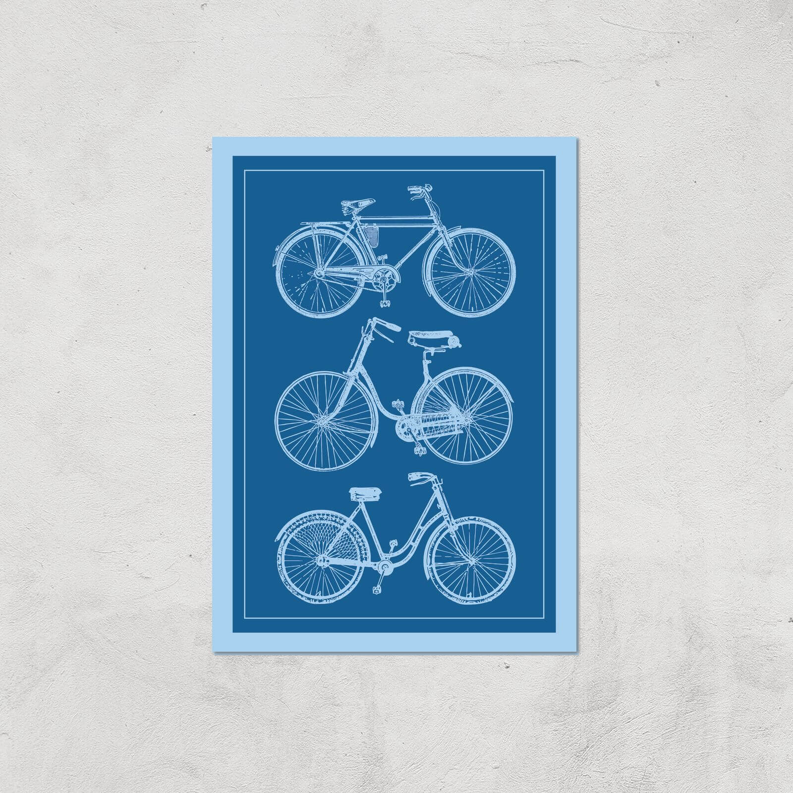 Bike Diagram Giclee Art Print - A4 - Print Only
