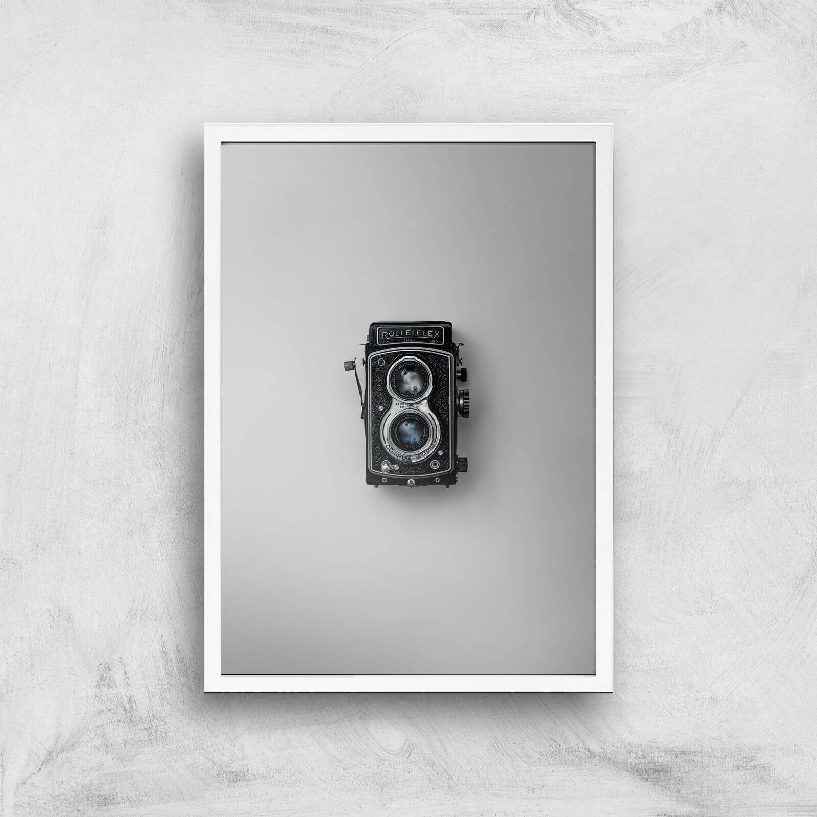 Old Camera Giclee Art Print - A3 - White Frame