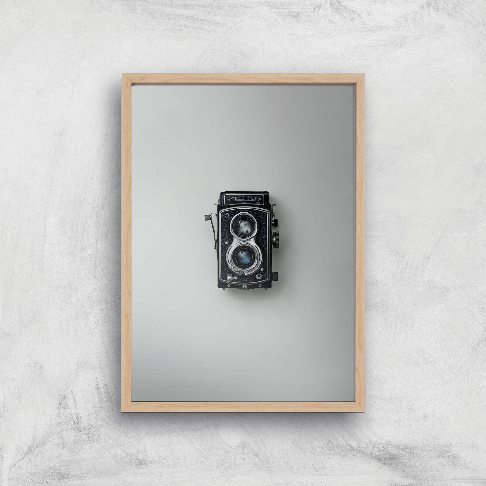 Old Camera Giclee Art Print - A2 - Wooden Frame