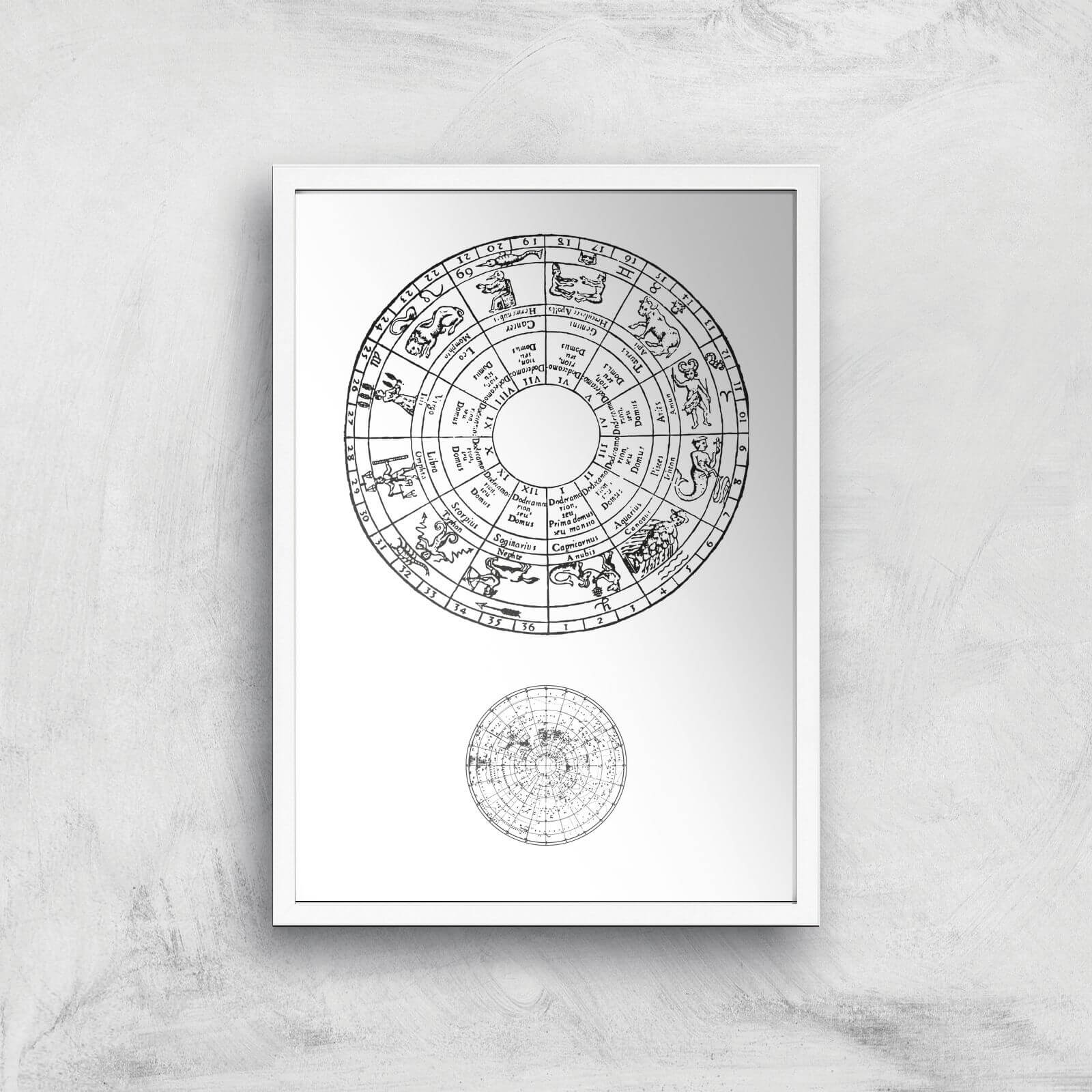 Astrological Dial Giclee Art Print - A3 - White Frame