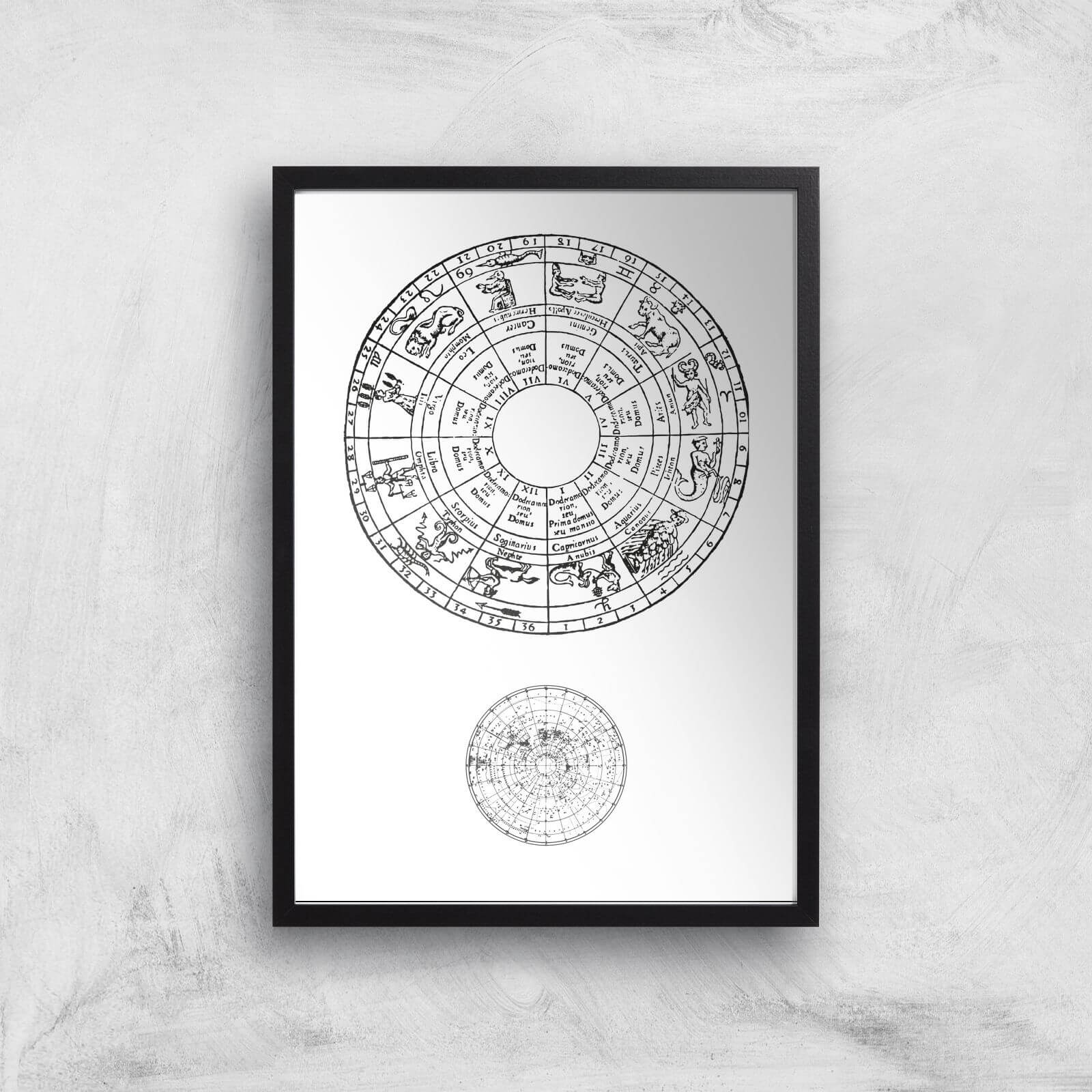 Astrological Dial Giclee Art Print - A2 - Black Frame