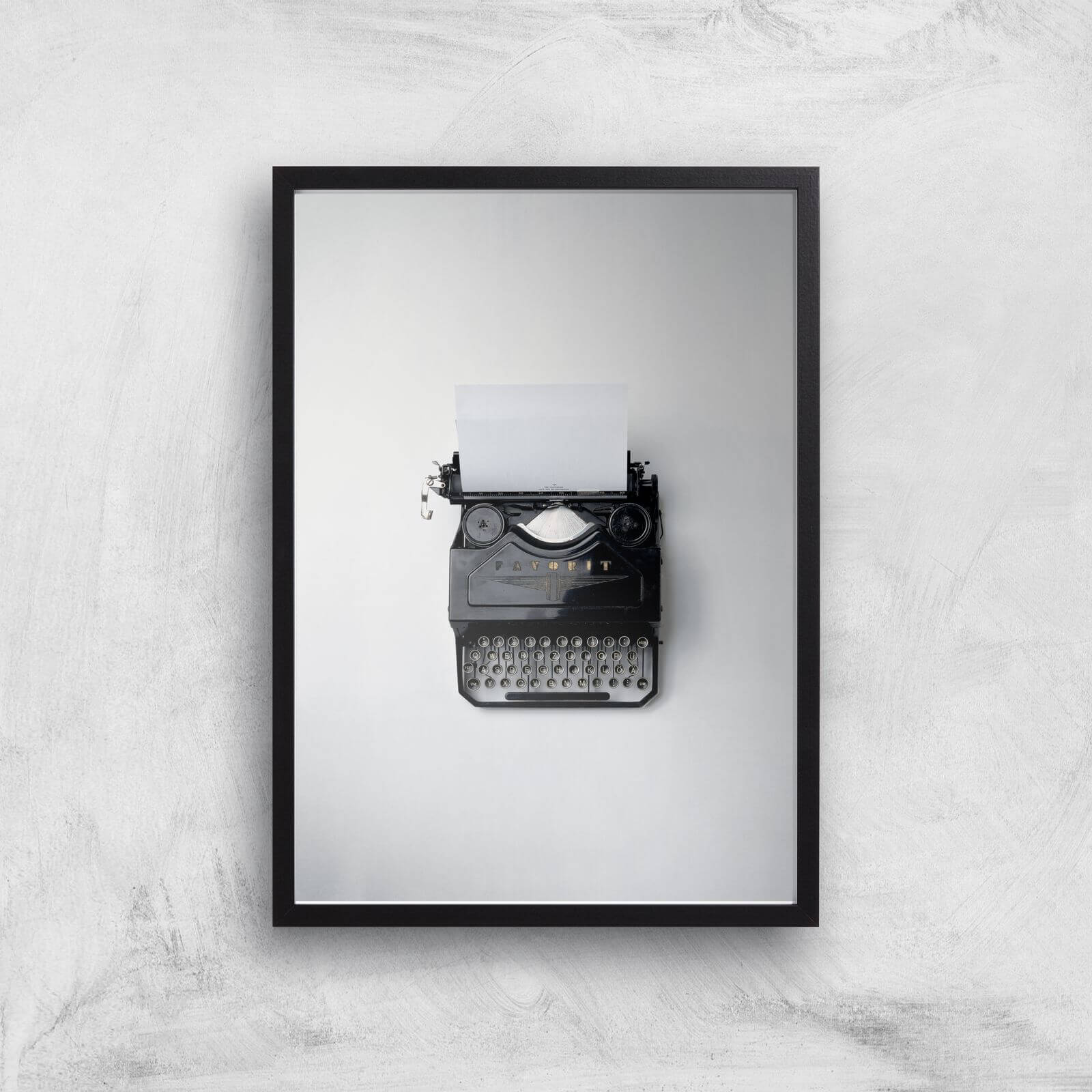 Typewriter Giclee Art Print - A3 - Black Frame