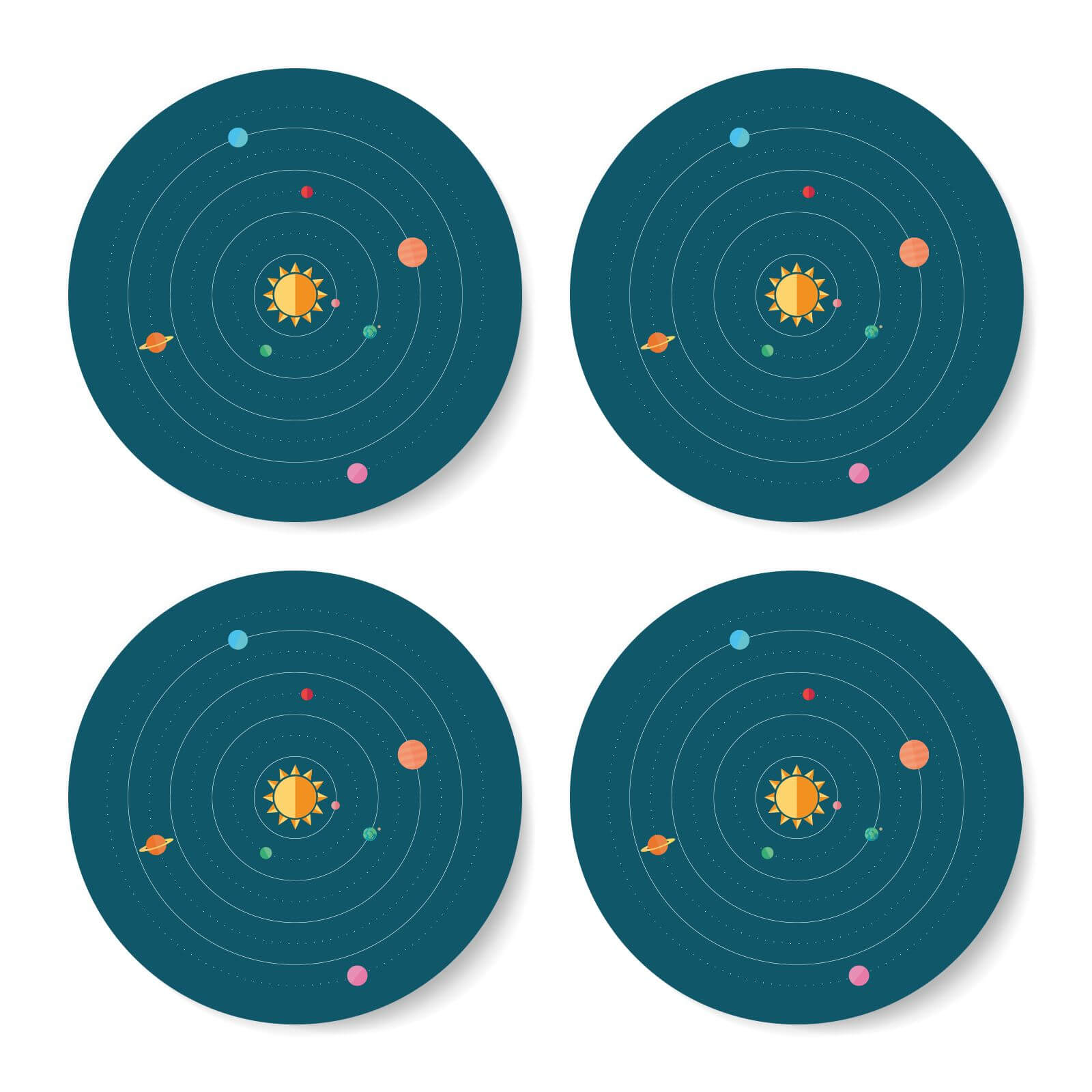 Solar System Coaster Set