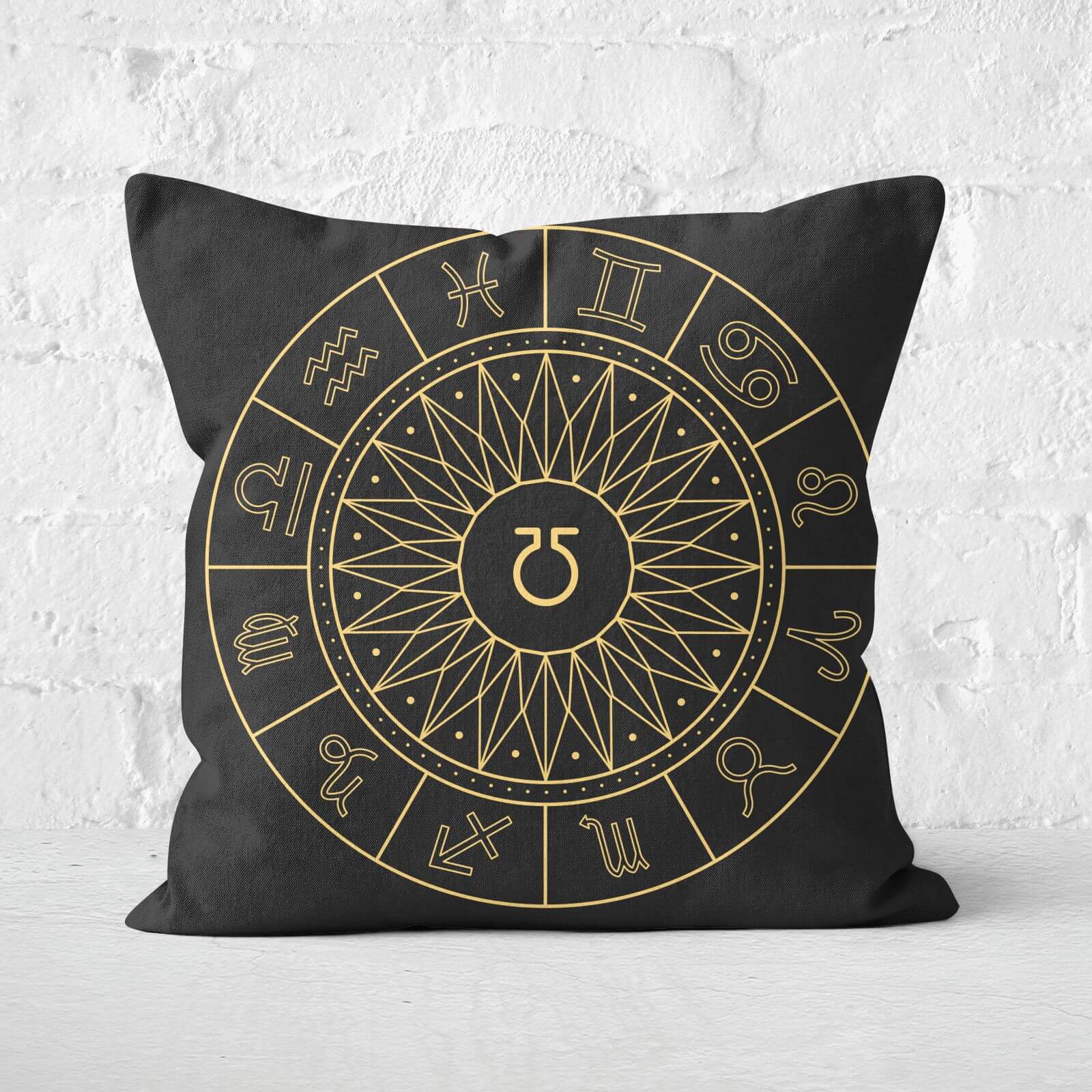 Decorative Horoscope Symbols Square Cushion - 60x60cm - Soft Touch
