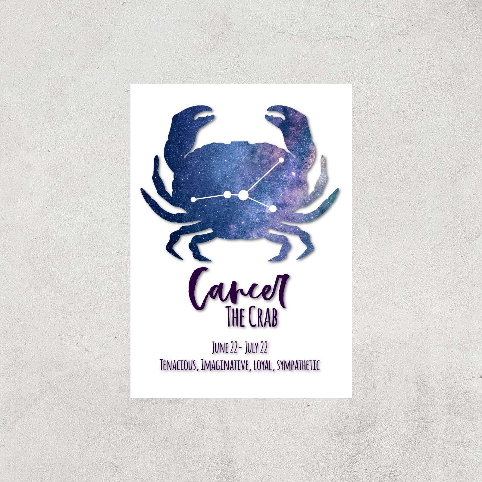Cancer The Crab Giclée Art Print - A4 - Print Only