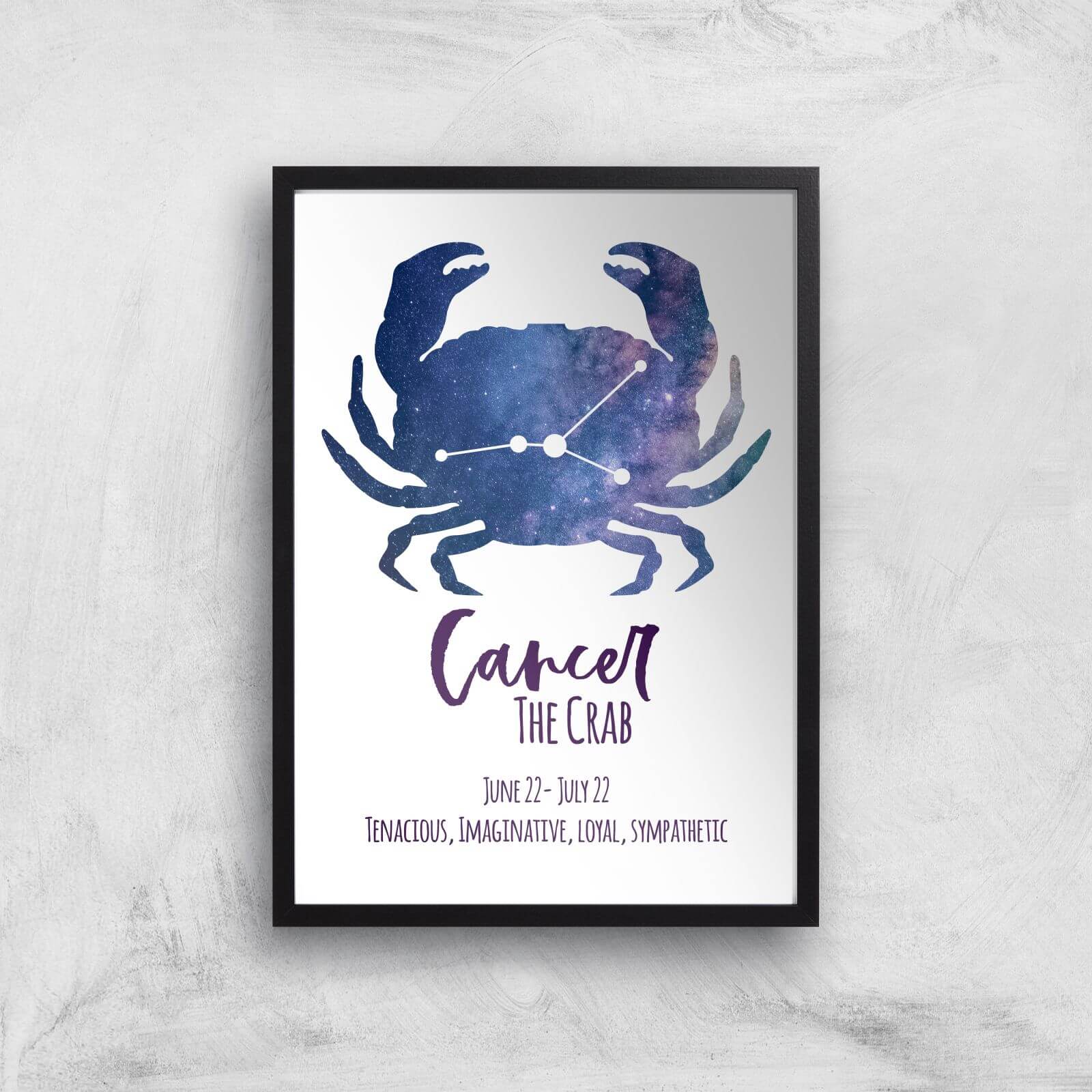 Cancer The Crab Giclée Art Print - A2 - Black Frame
