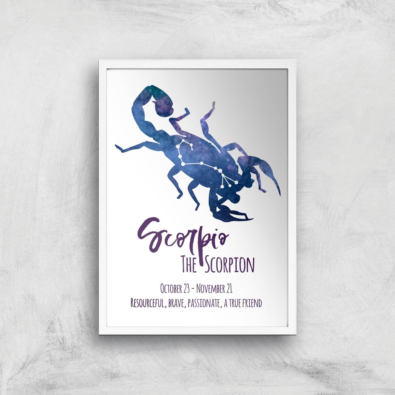Scorpio The Scorpion Giclée Art Print - A3 - White Frame