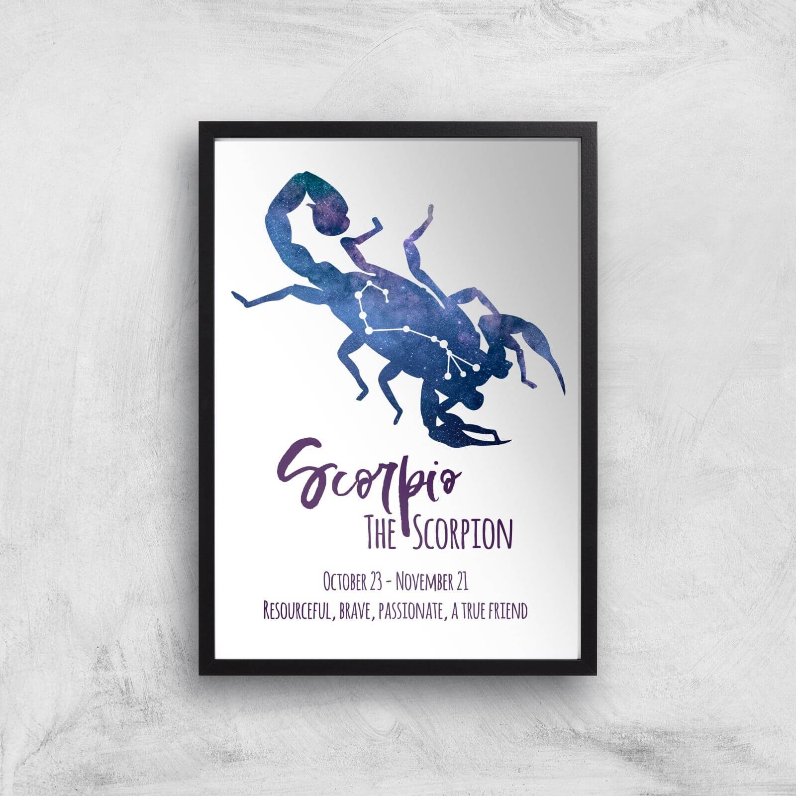 Scorpio The Scorpion Giclée Art Print - A2 - Black Frame