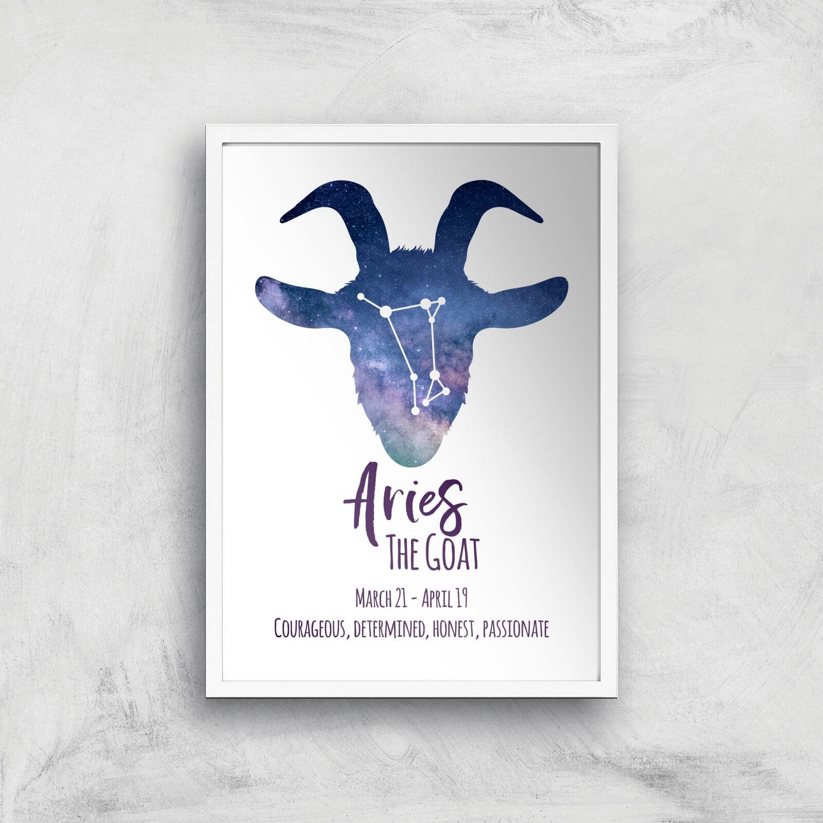 Aries The Goat Giclée Art Print - A3 - White Frame