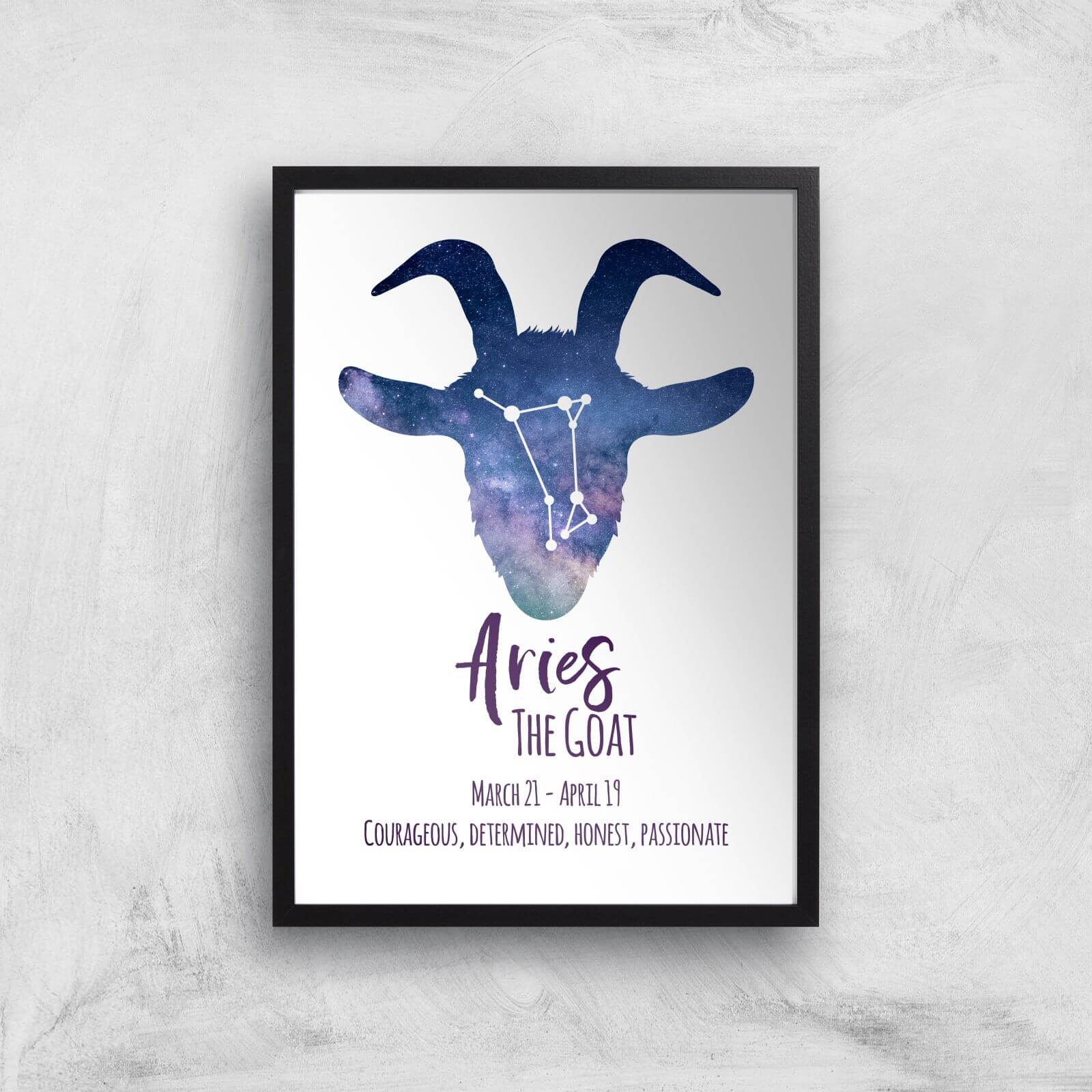Aries The Goat Giclée Art Print - A2 - Black Frame