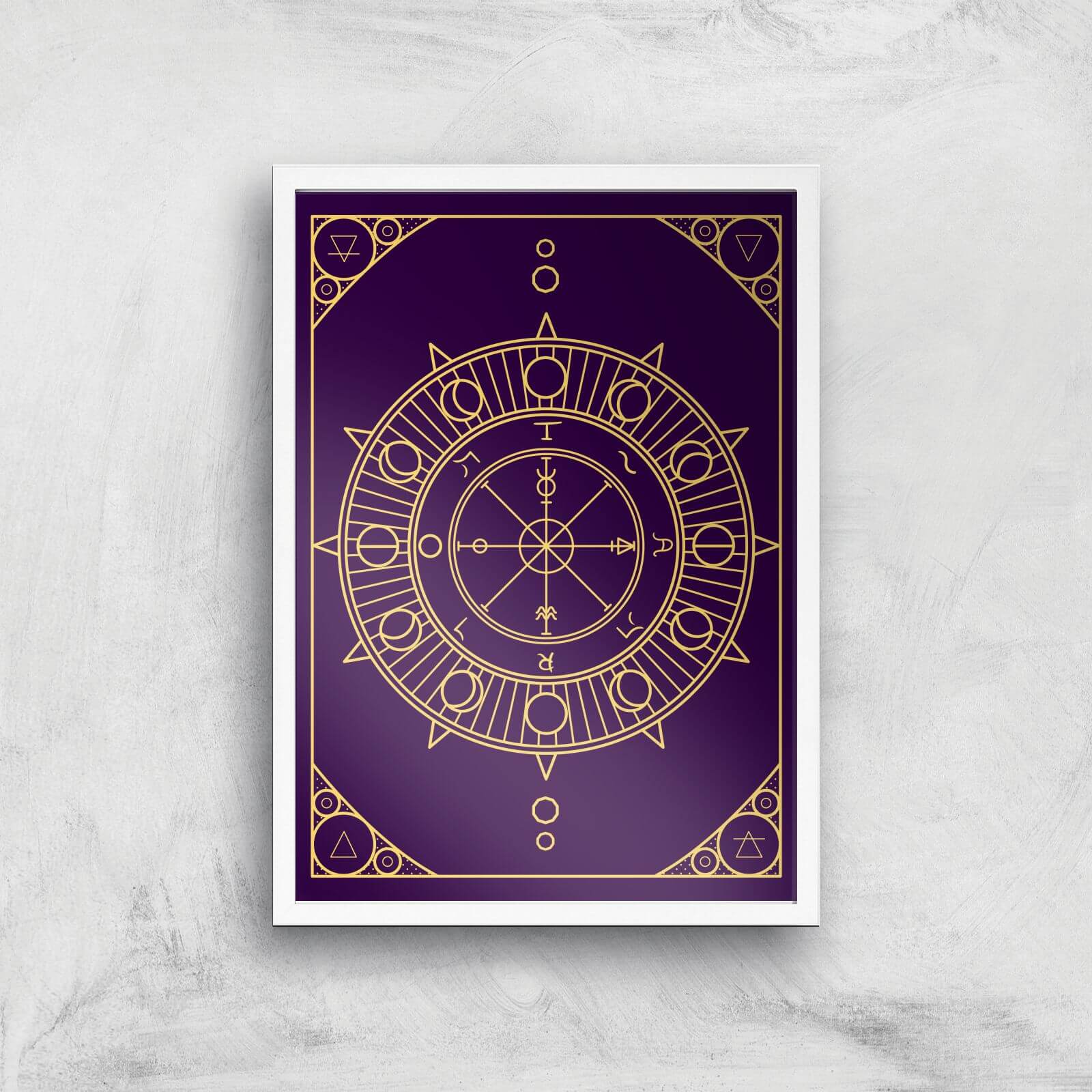Decorative Wheel Of Fortune Giclée Art Print - A2 - White Frame