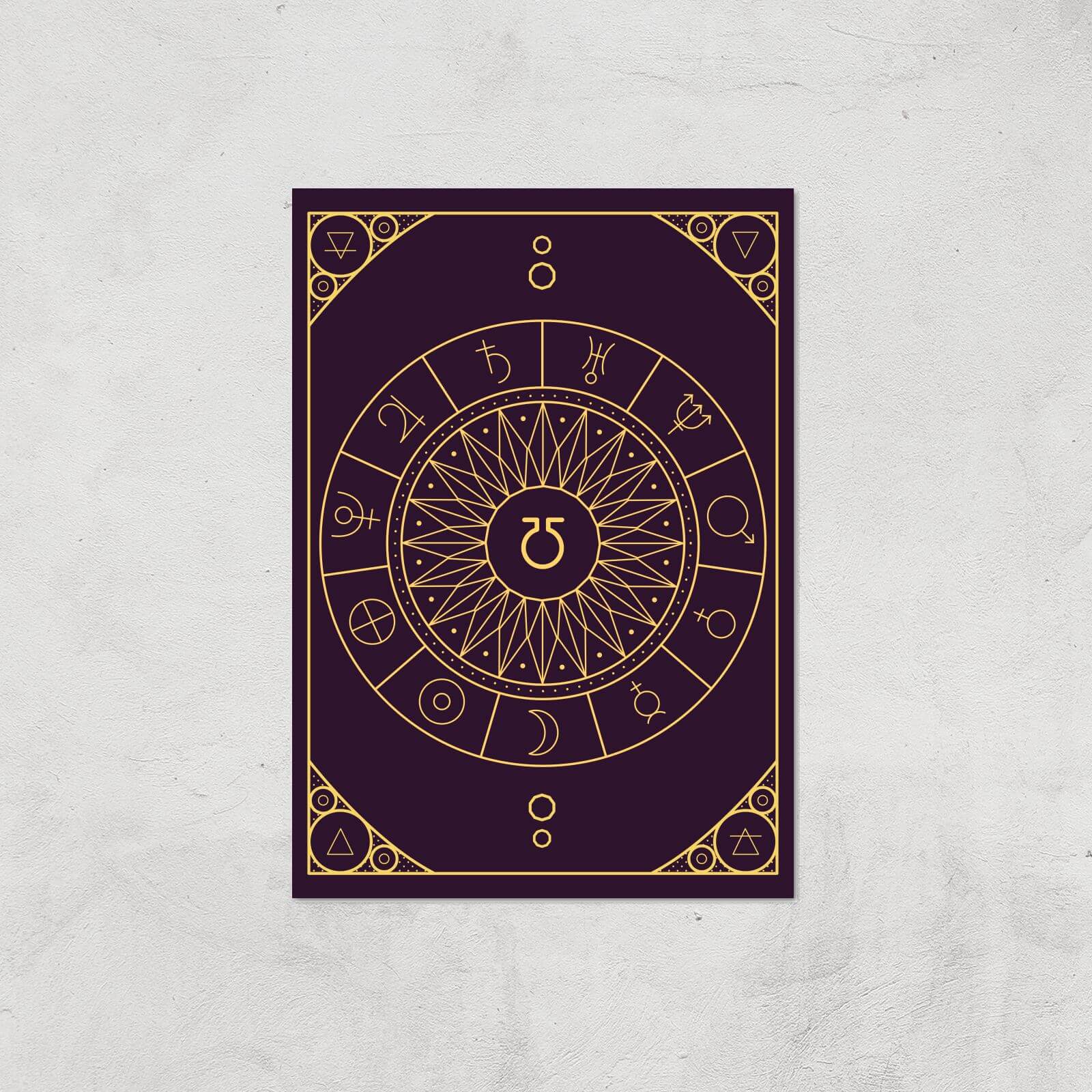 Decorative Planet Symbols Giclée Art Print - A4 - Print Only
