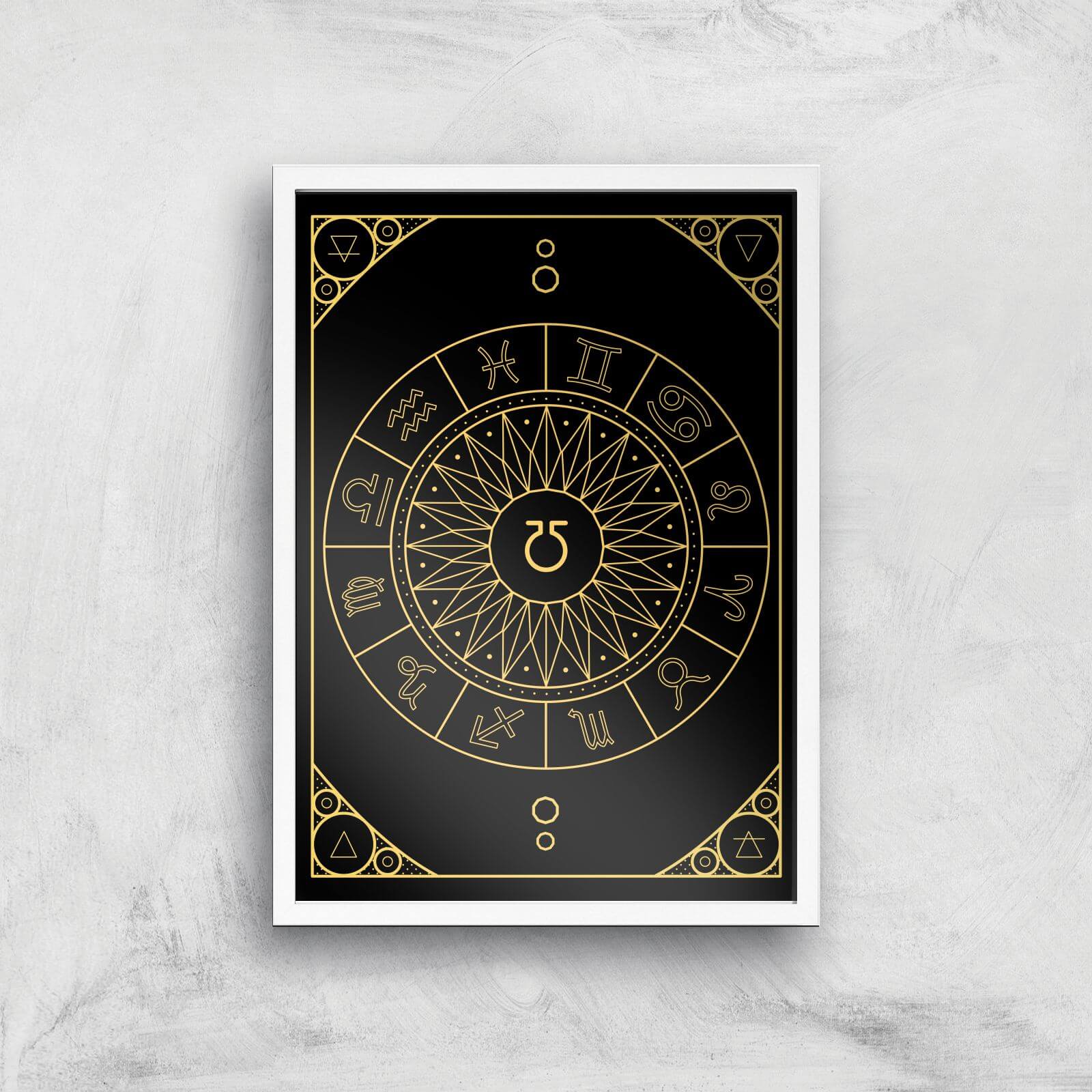 Decorative Horoscope Symbols Giclée Art Print - A2 - White Frame