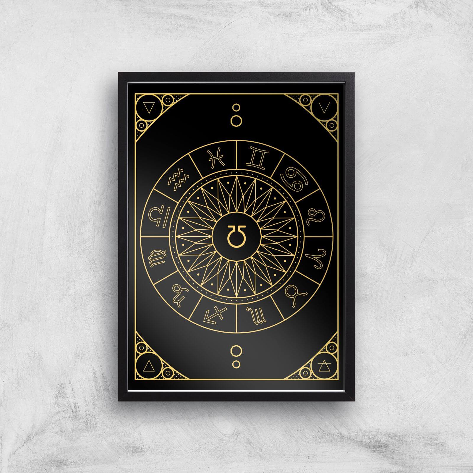 Decorative Horoscope Symbols Giclée Art Print - A2 - Black Frame