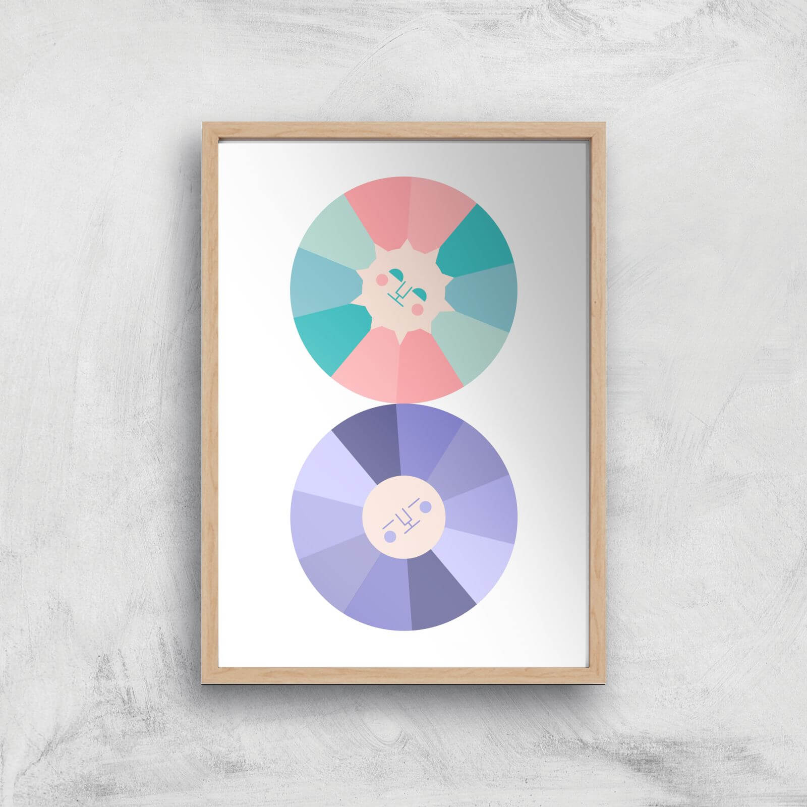 When The Sun And Moon Collide Giclée Art Print - A2 - Wooden Frame