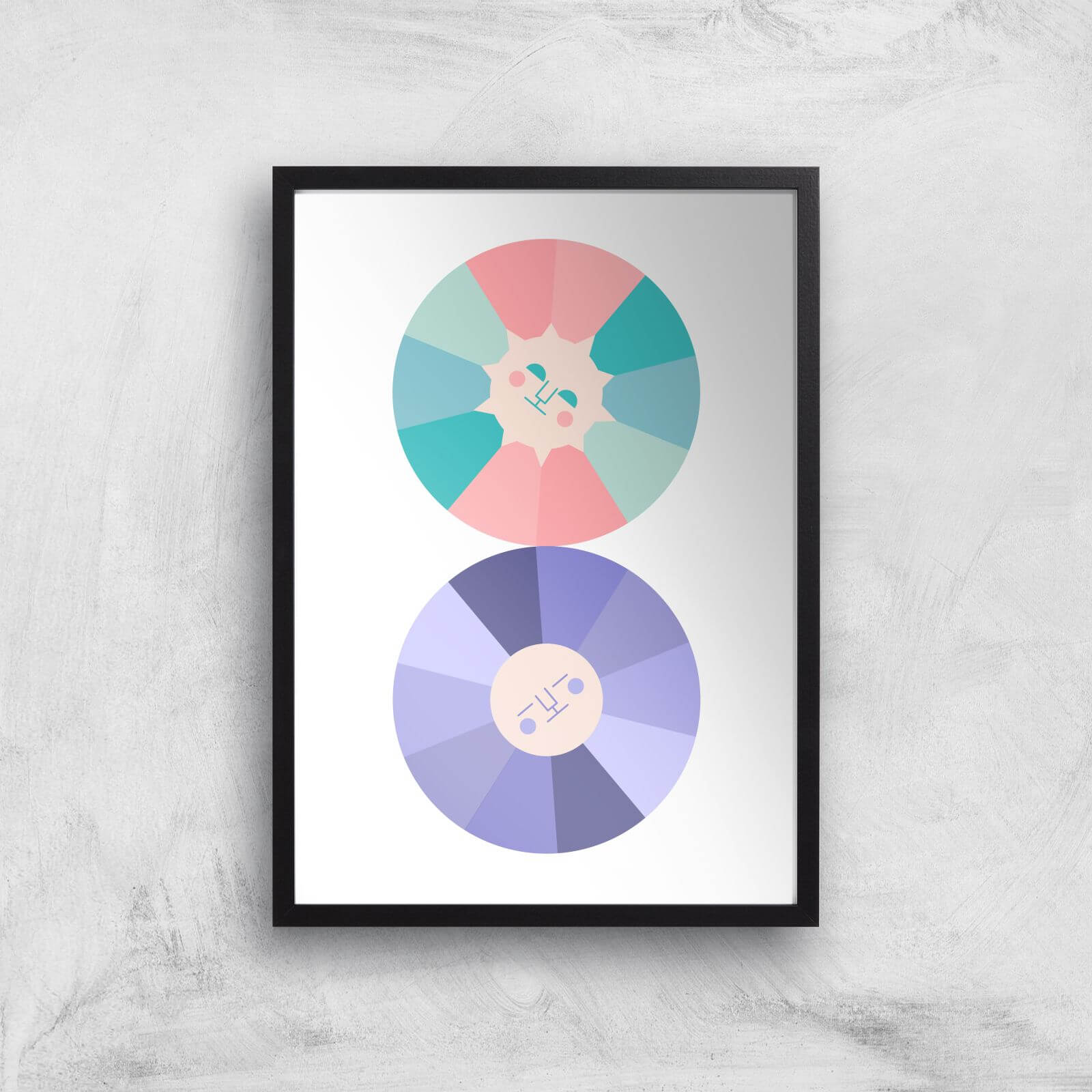 When The Sun And Moon Collide Giclée Art Print - A2 - Black Frame