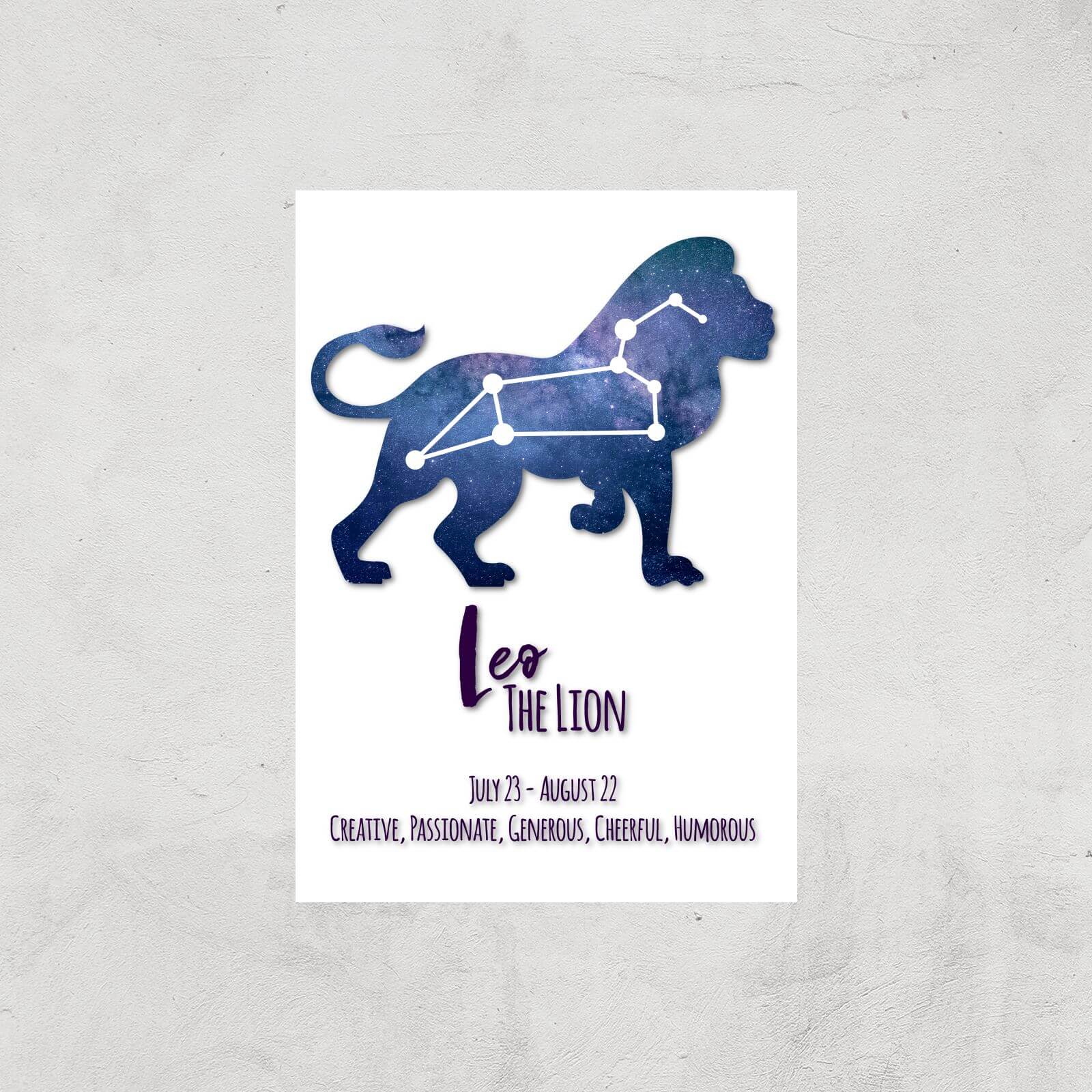 Leo The Lion Giclée Art Print - A3 - Print Only