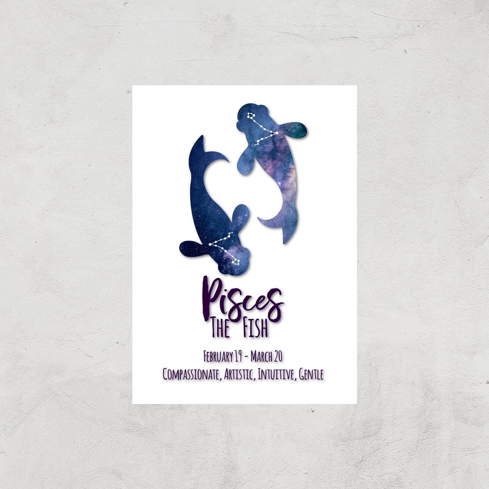 Pisces The Fish Giclée Art Print - A4 - Print Only