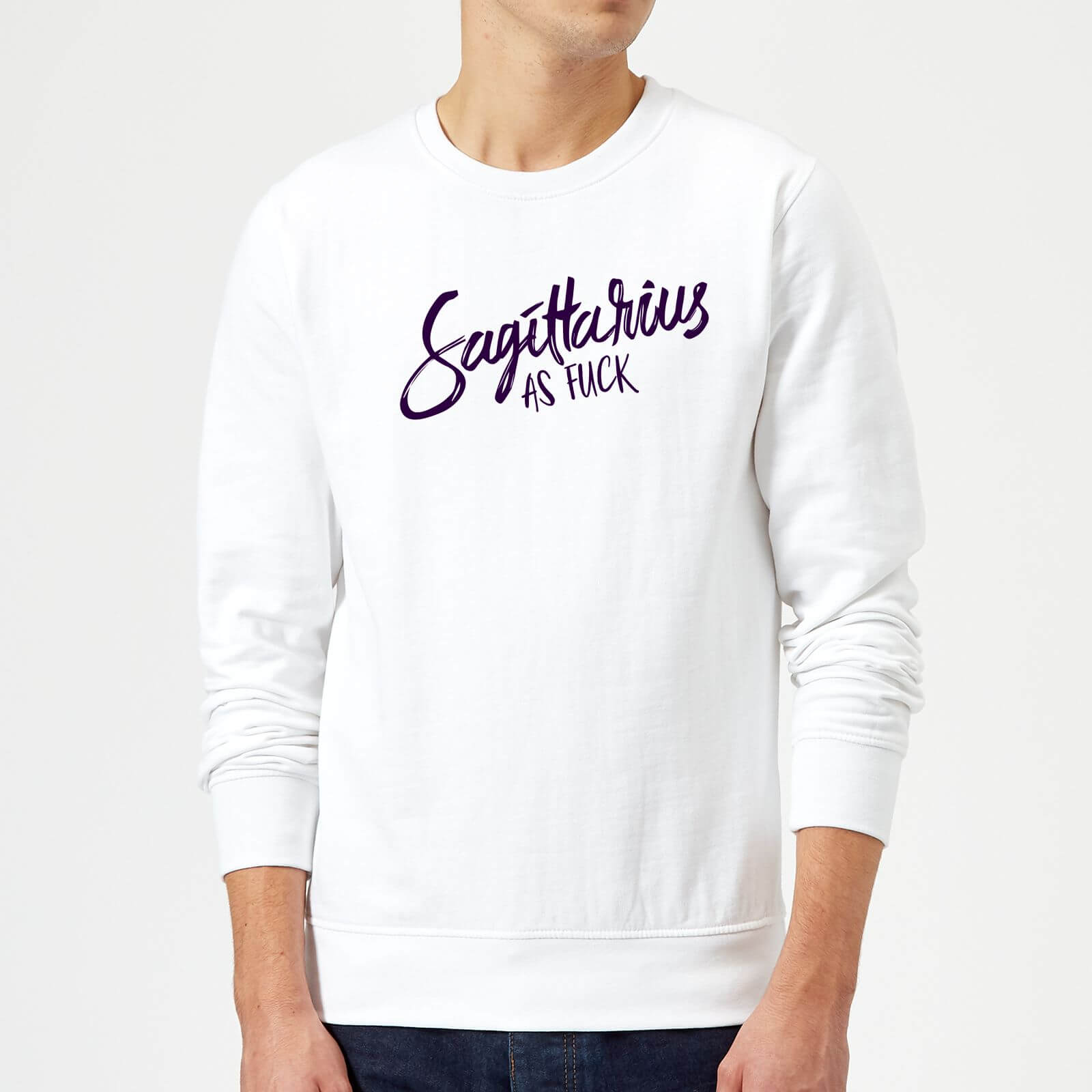 Sagittarius As Fuck Sweatshirt - White - S - White